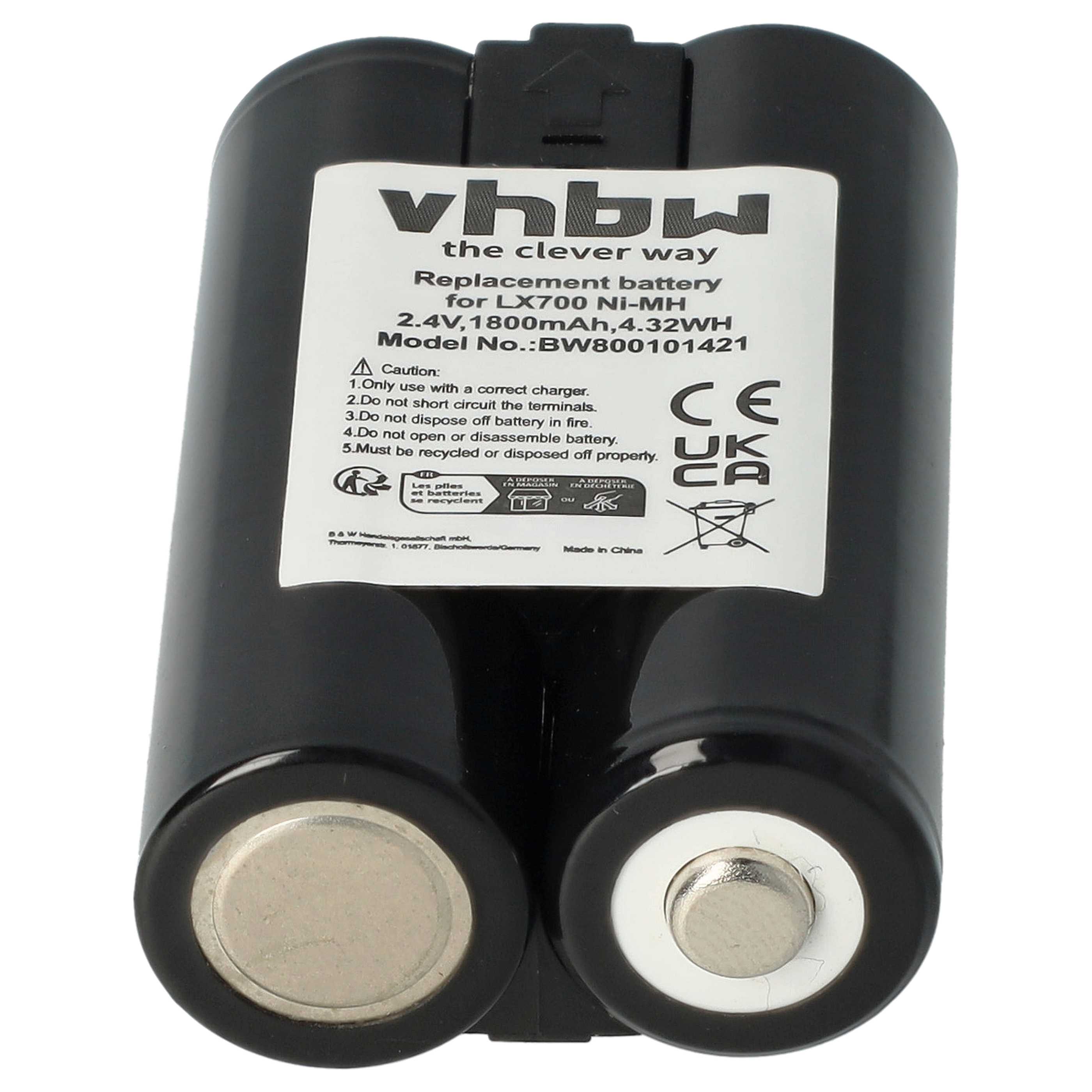 Batería reemplaza L-LC3 H-AA, 190264-0000 para ratón inalámbrico (1800 mAh, 2,4 V, NiMH)
