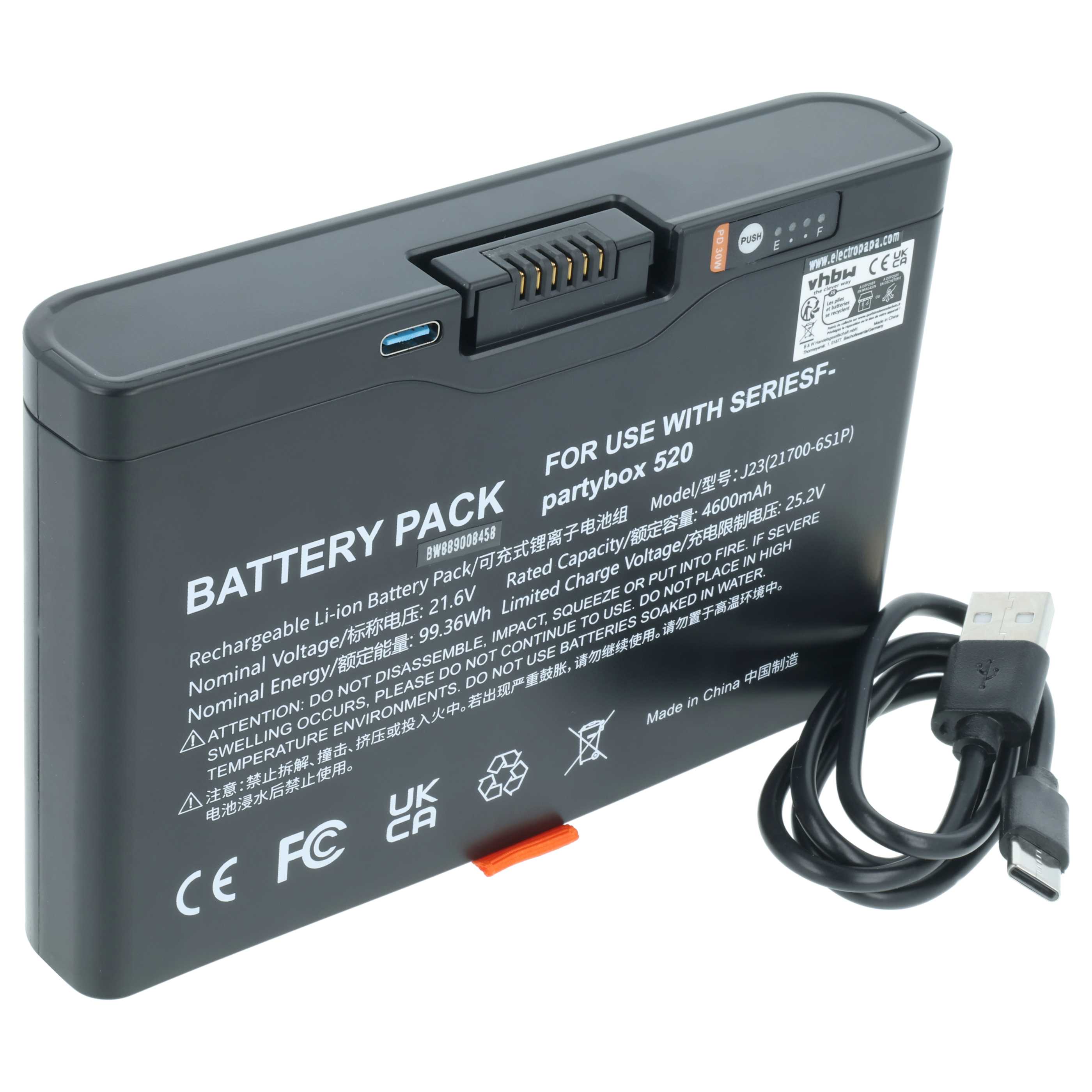 Akumulator do głośnika zamiennik JBL FG6CELL21700G, Battery 600 - Li-Ion 4600mAh