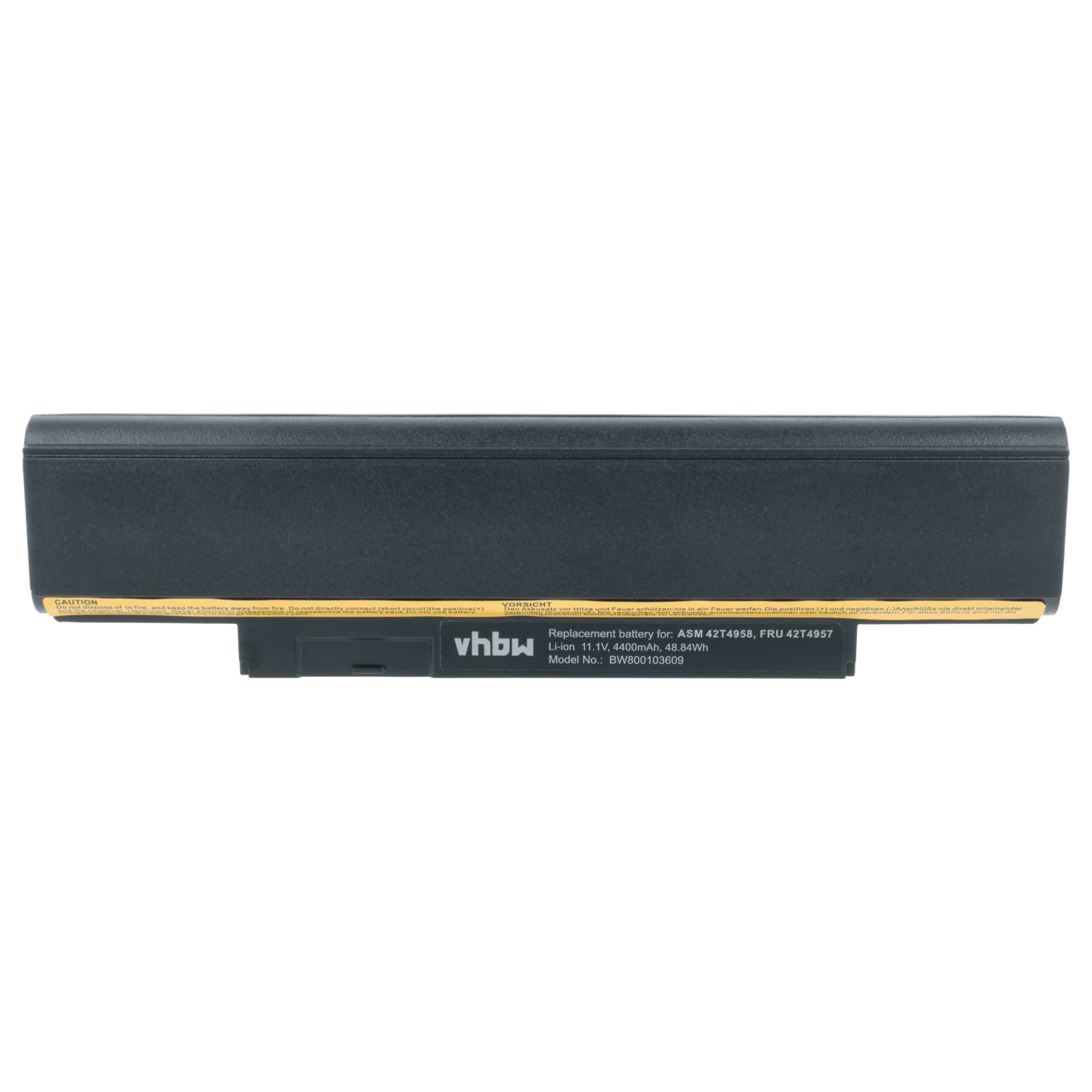 Batteria sostituisce Lenovo 42T4945, 42T4943, 0A36292, 0A36290 per notebook - 4400mAh 11,1V Li-Ion nero