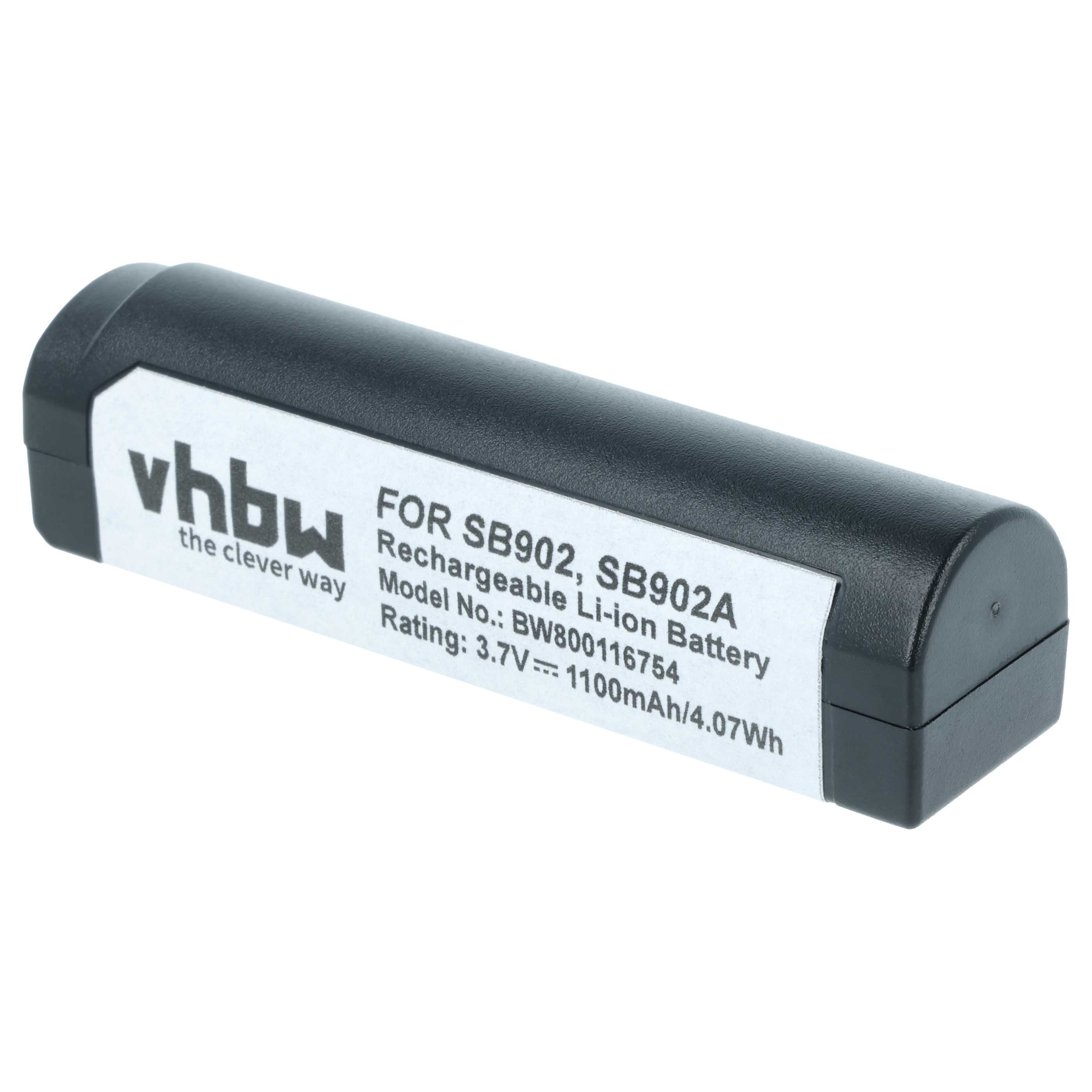 Wireless System Battery replaces Shure SB902A, SB902 - 1100 mAh 3.7 V Li-Ion