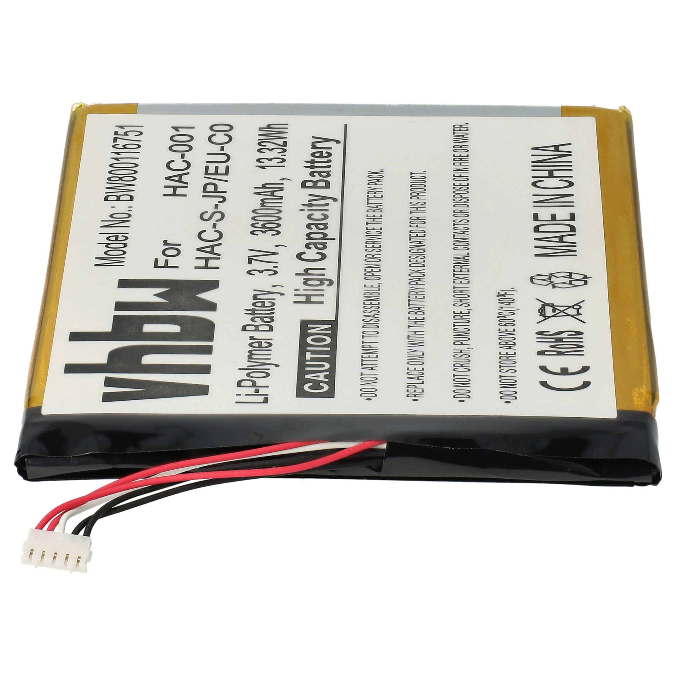 Akumulator do konsoli Nintendo zamiennik Nintendo HAC-A-BPHAT-C0, HAC-003 - 3600 mAh, 3,7 V