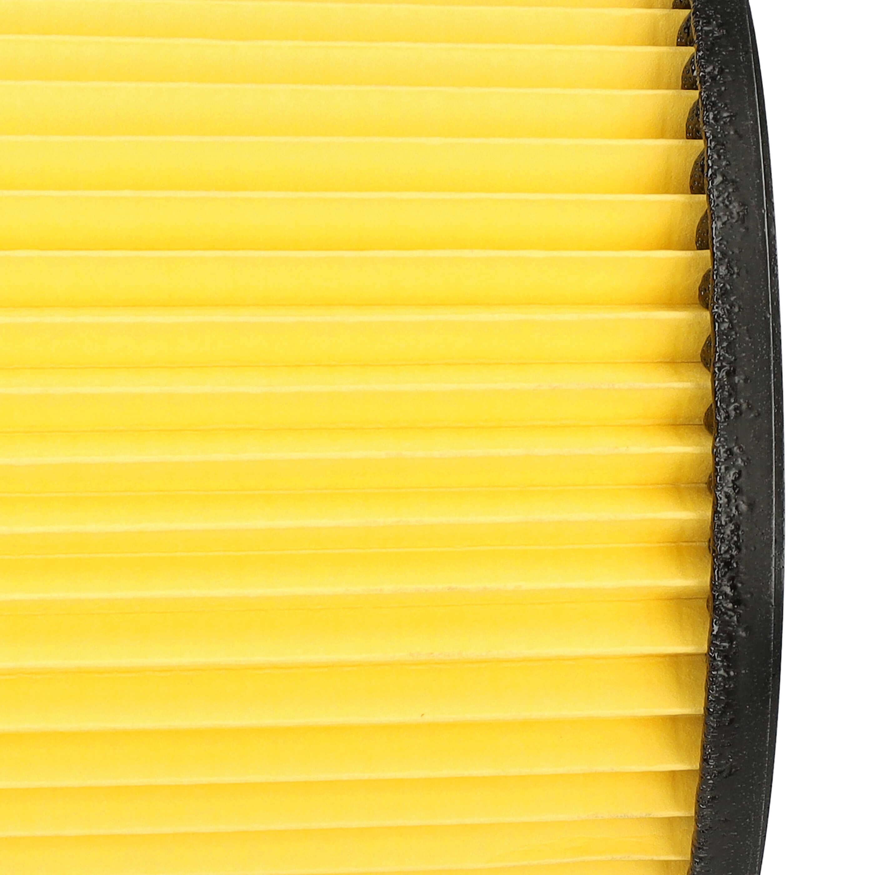 Filtro reemplaza Einhell 23.424.25, 23.421.75, 23.421.67 para aspiradora filtro plisado, negro / amarillo