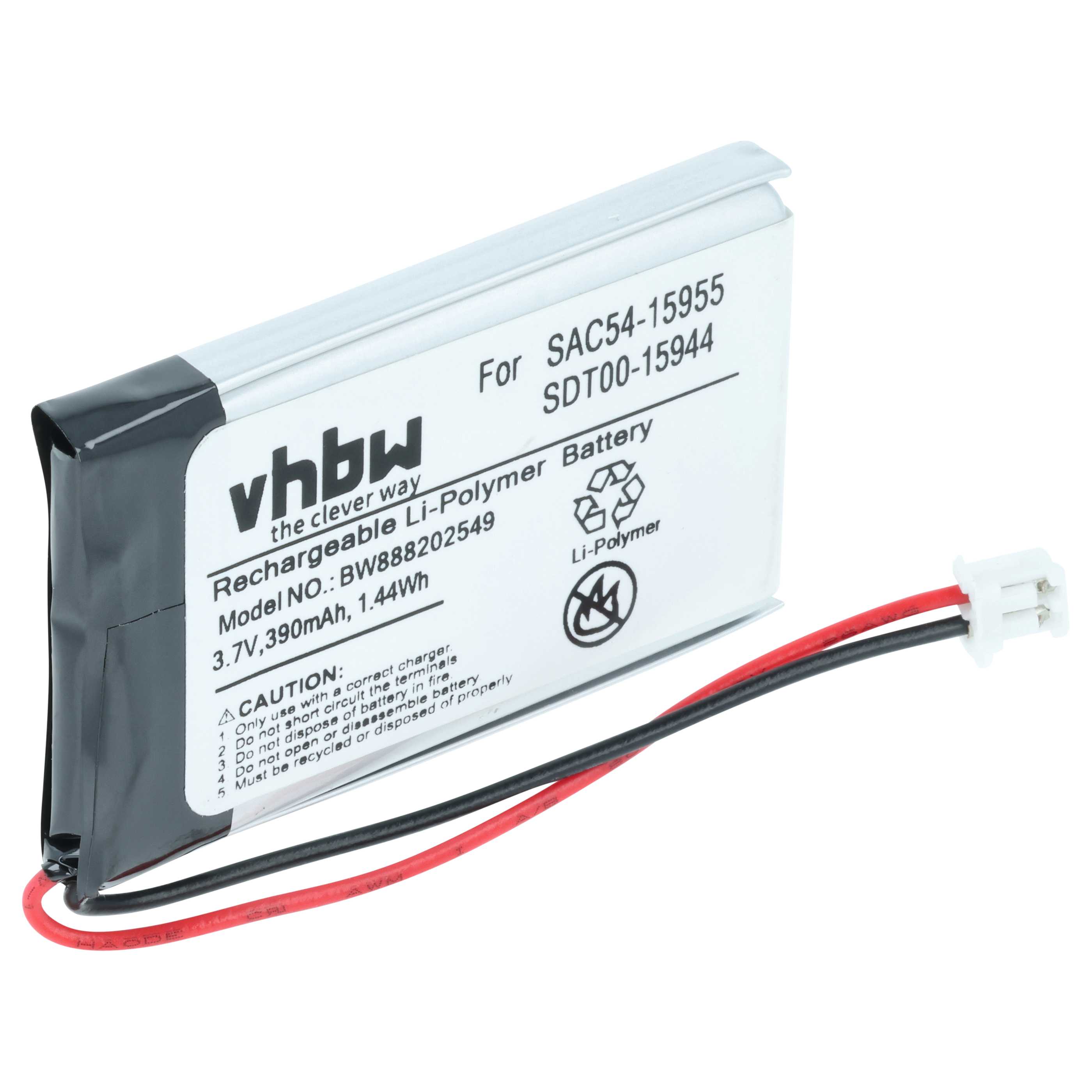 Batteria collare per collare per cani sostituisce Sportdog SAC54-15955, SDT00-15944 - 390mAh 3,7V Li-Poly
