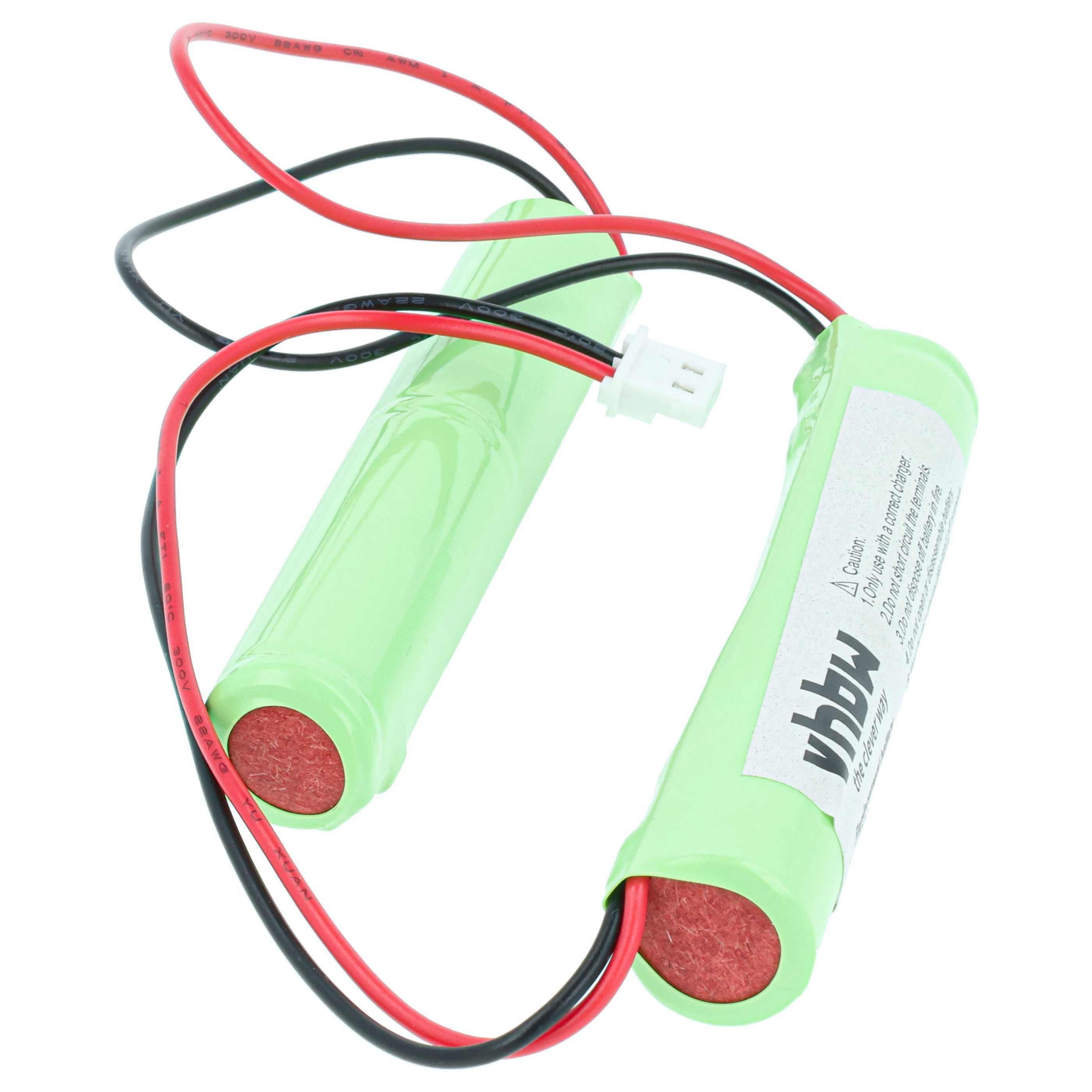 Batería reemplaza BAES TD512433 para iluminación emergencia (800 mAh, 4,8 V, NiCd)