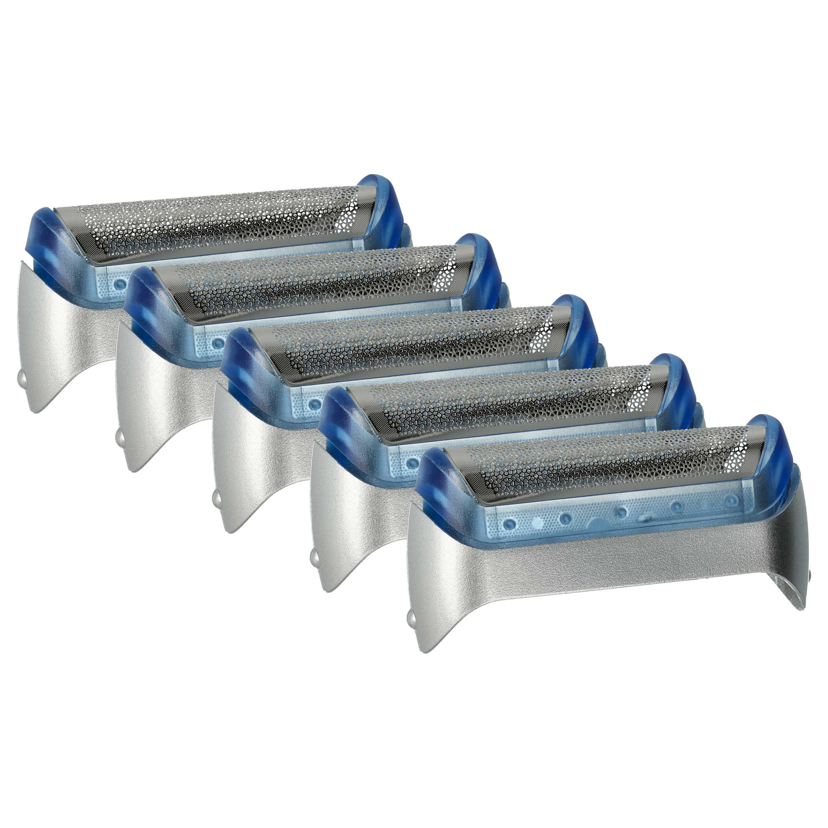 5x Shaver Foil replaces Braun 20S for Razor - incl. Frame, Silver/Blue