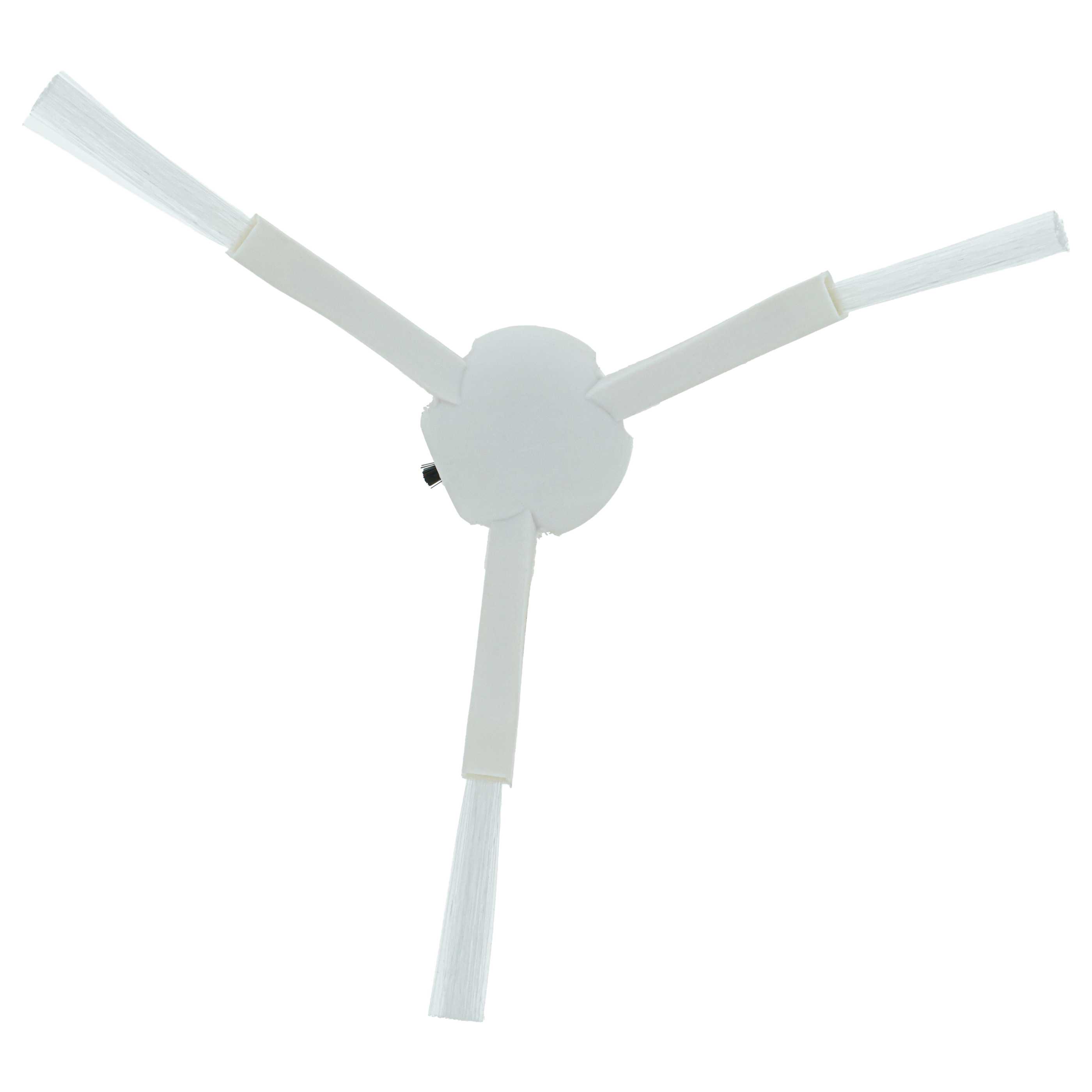 2x Side Brush suitable for Dreame, Xiaomi Mijia 1C Robot Vacuum Cleaner etc. - 3-armed, white
