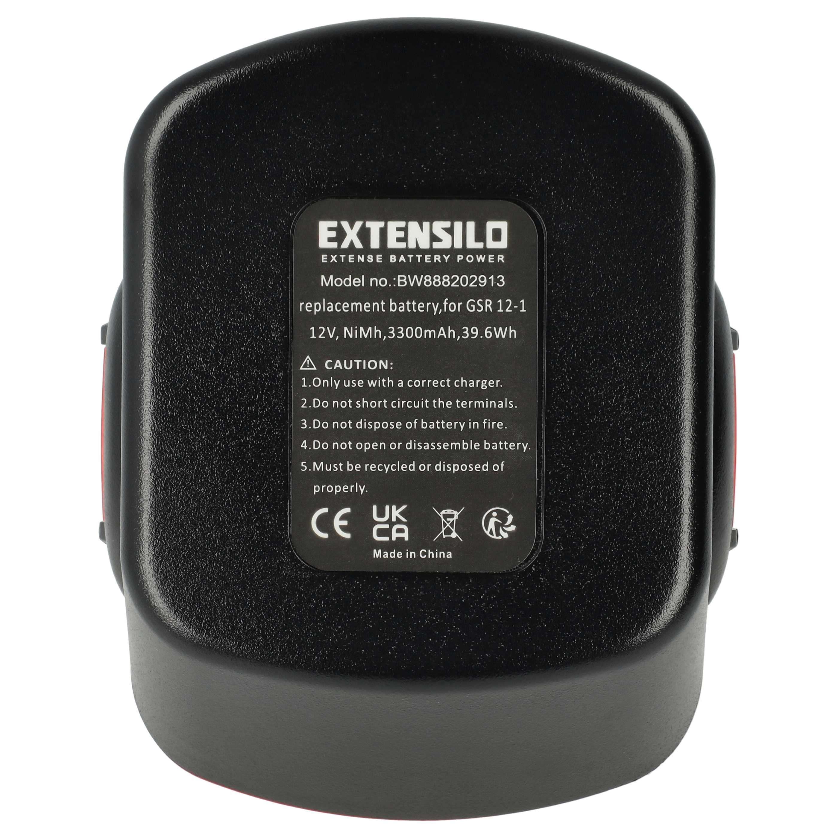 2x Battery replaces Bosch 2 607 335 261, 2 60 7335 249 Electric Power Tool - 3300 mAh, 12 V, NiMH