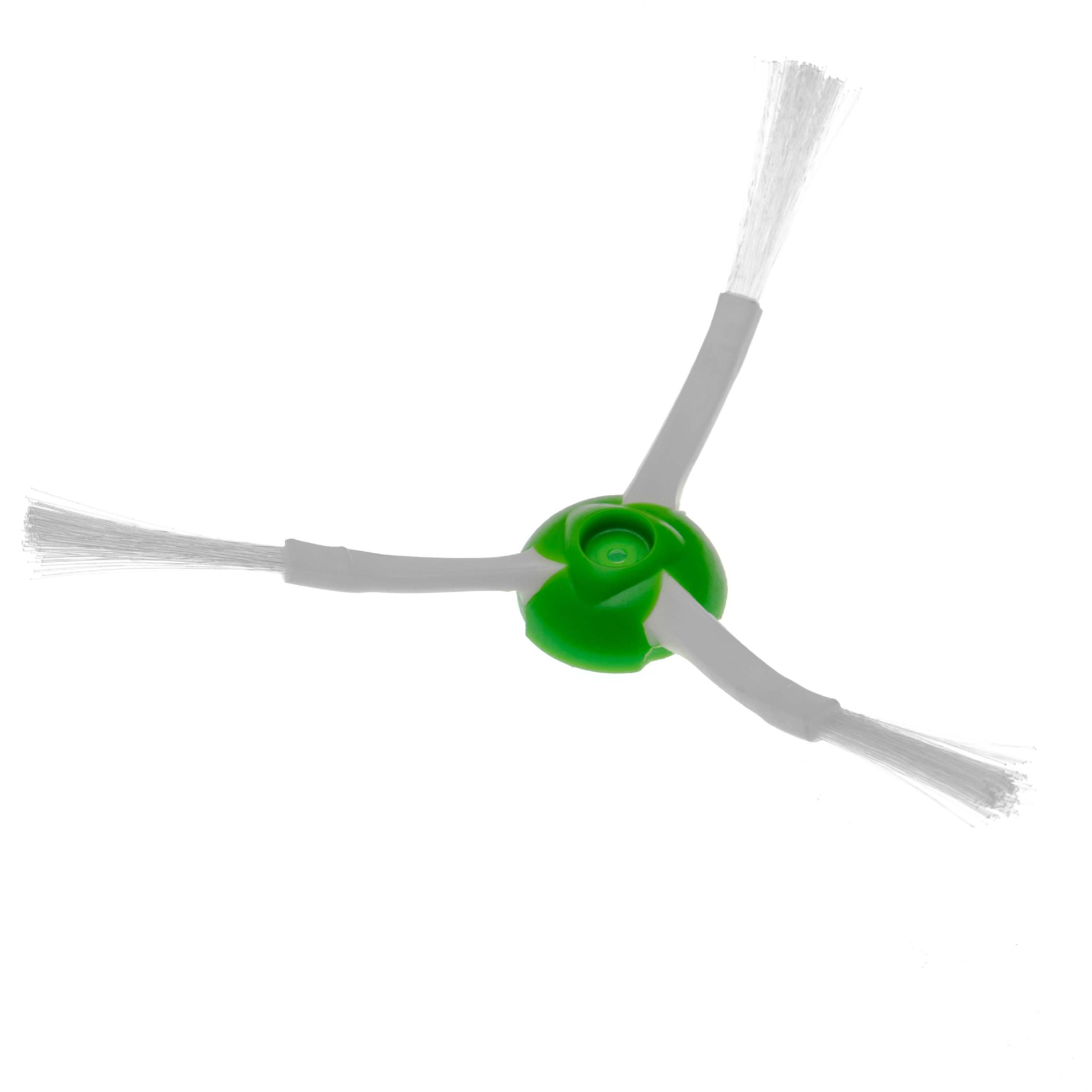 Seitenbürste passend für iRobot, 3 Arme, weiß / grün