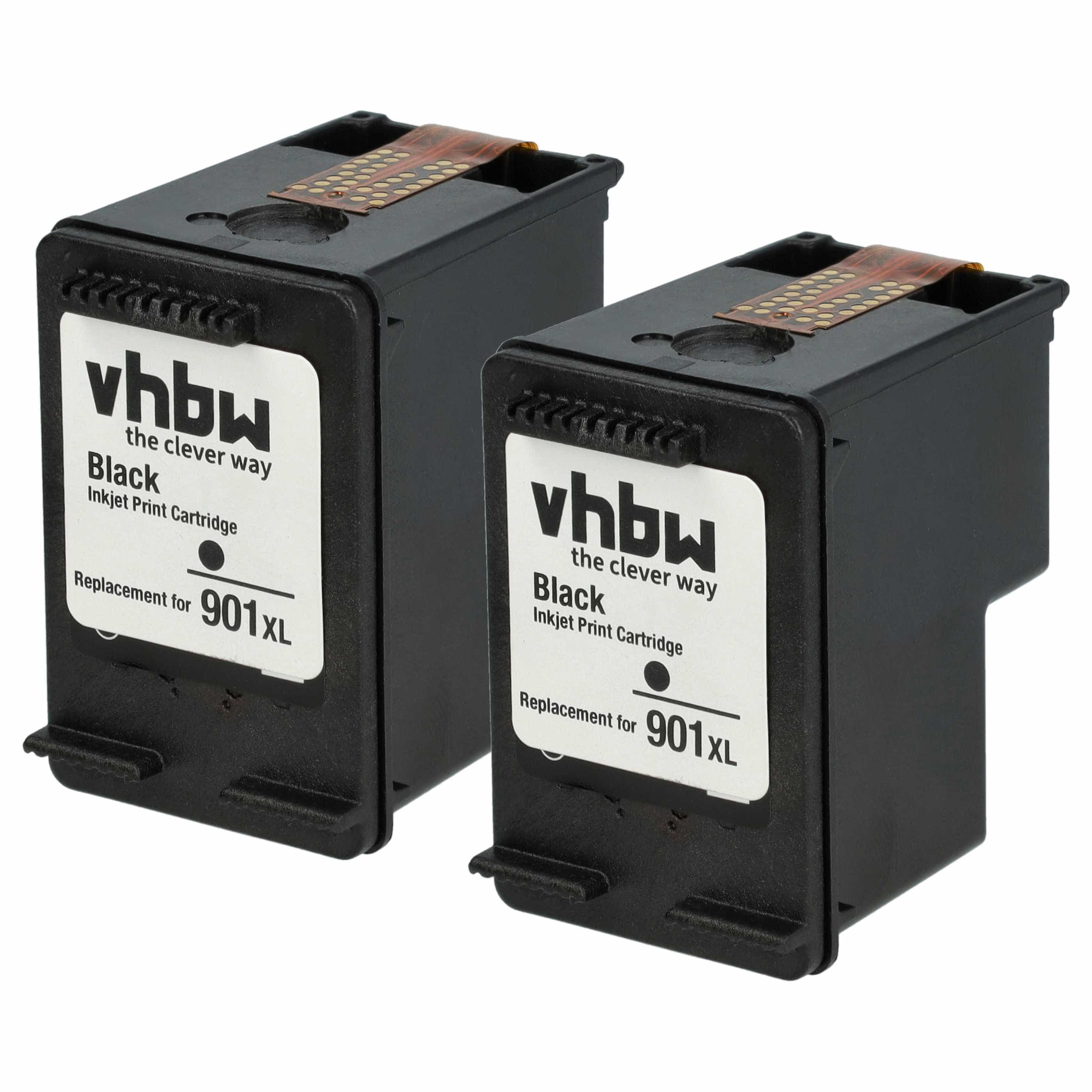 2x Set cartucce di inchiostro per stampante HP Officejet 4500 g510g - nero rigenerata 18 ml
