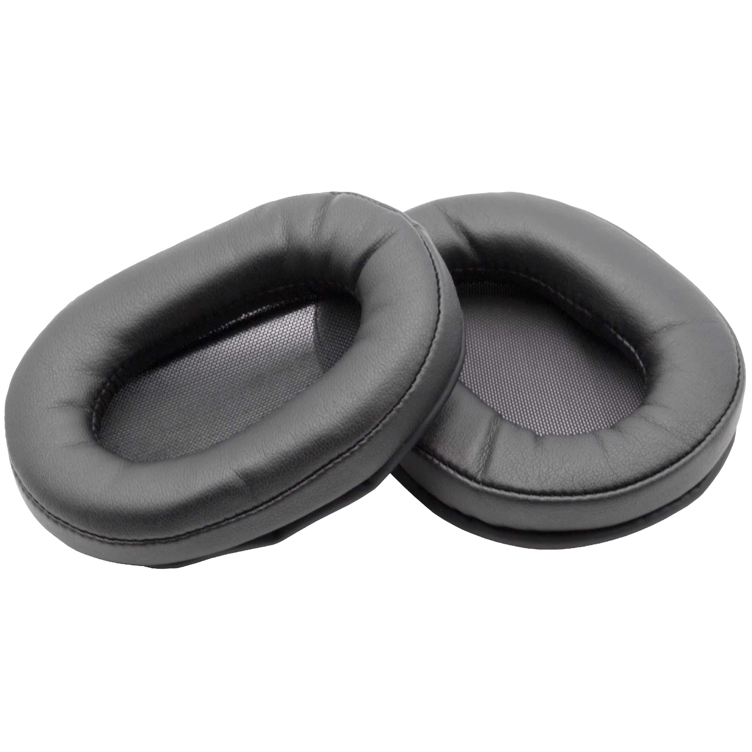 1 paio di cuscinetti per Sony MDR-1R cuffie ecc. - poliuretano / gommapiuma, 9,0 x 6,9 cm, 17 mm spessore, ner