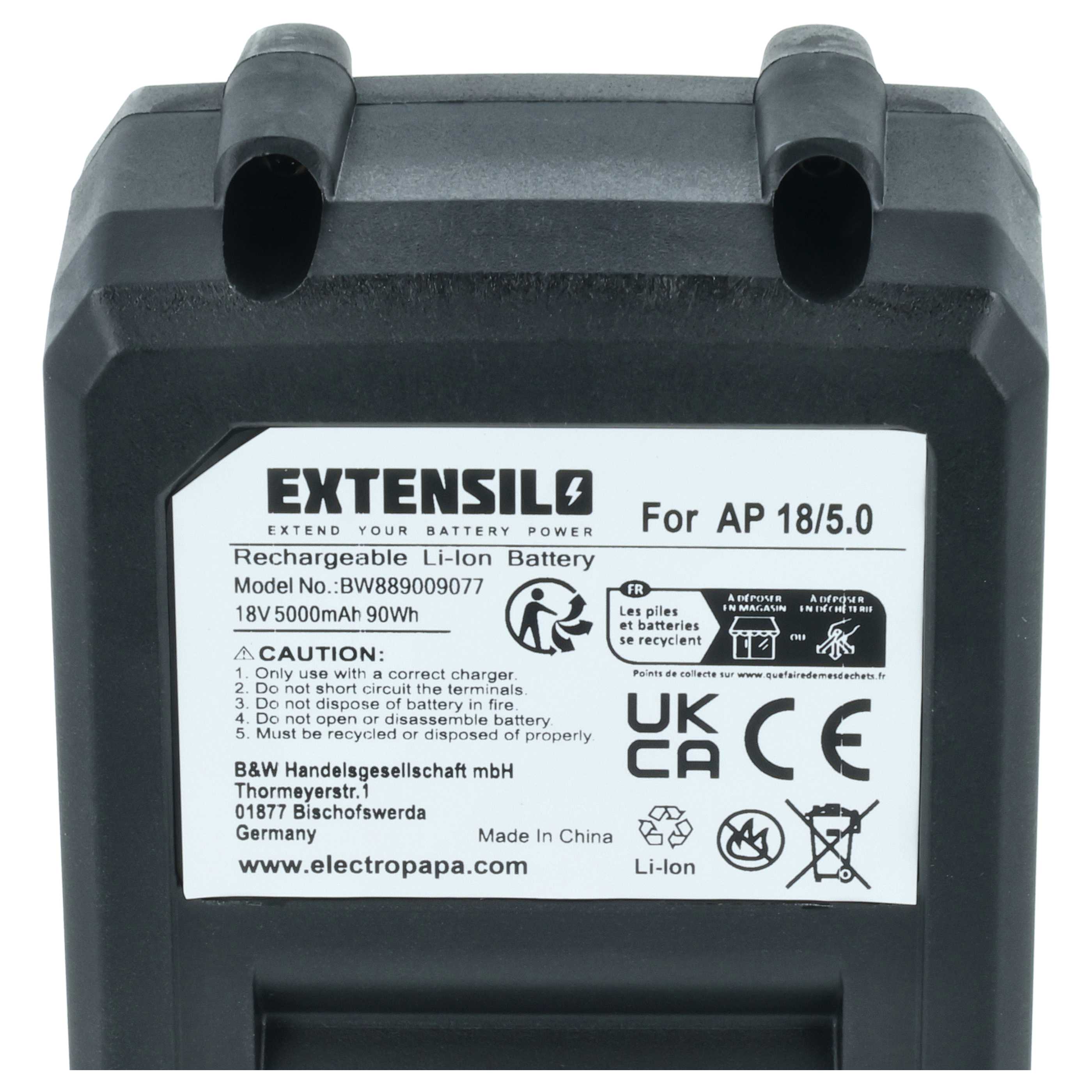 Akku 18V passend für Flex Lithium Power 18V - 5Ah, Li-Ion