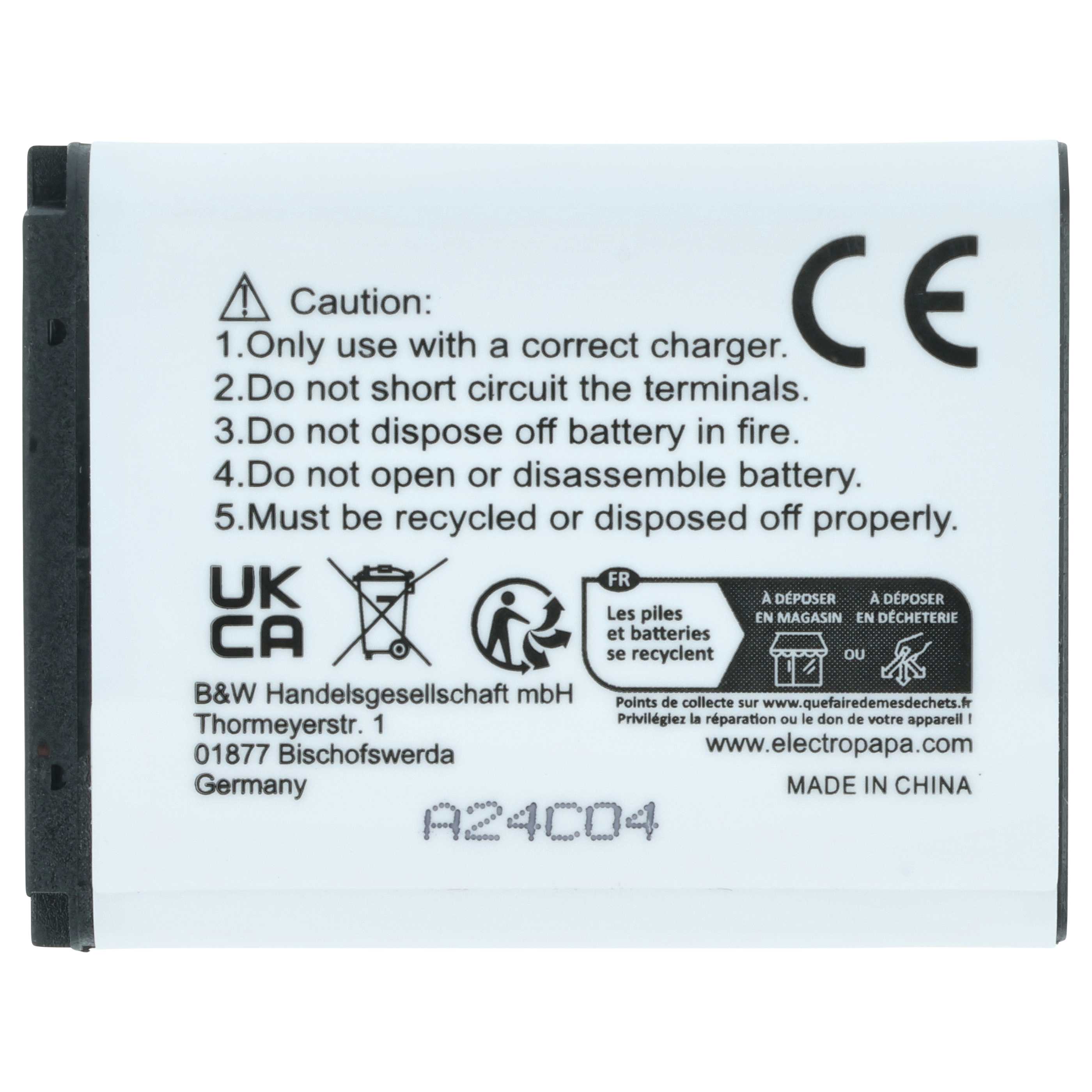 Batteria sostituisce Samsung BP-70a, SLB-70A, BP70a, EA-BP70A per fotocamera - 700mAh 3,6V Li-Ion
