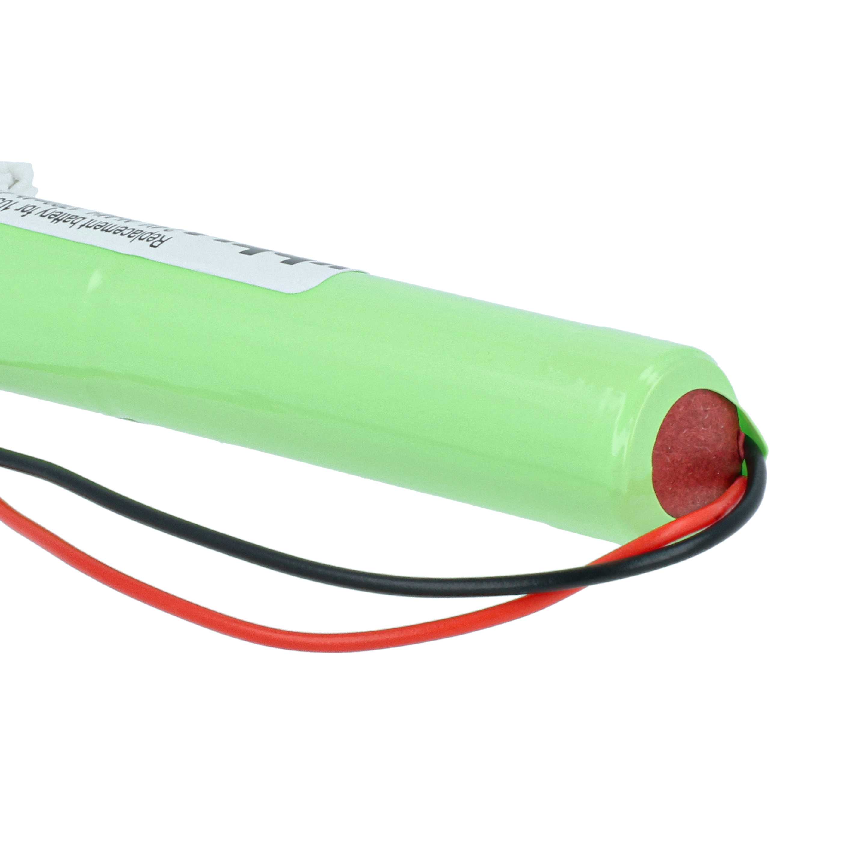 Emergency Light 5x Battery replaces Kaufel 105BAT091 (Ni-Cd), 105BAT097 - 1700 mAh 2.4 V NiMH + cable