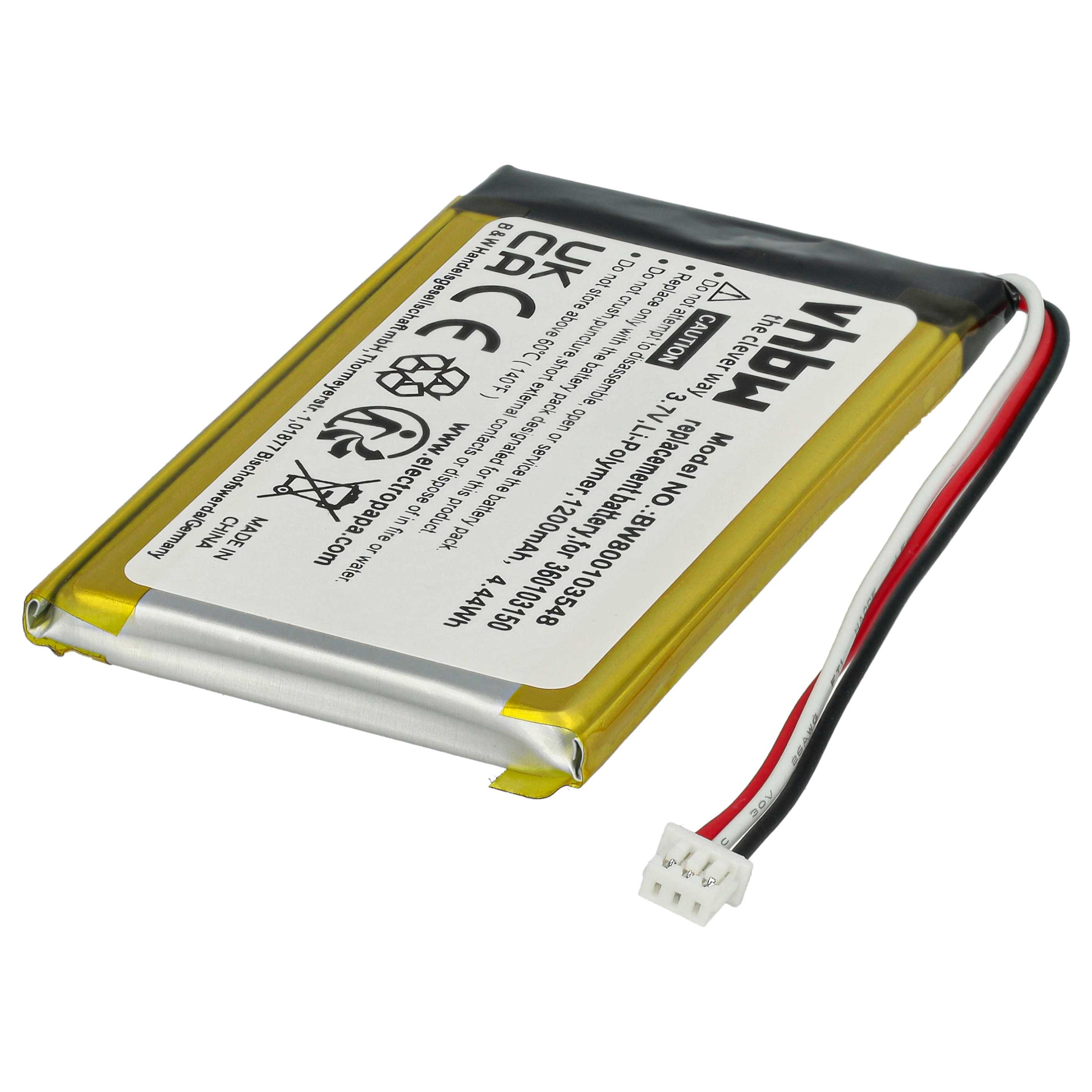 Akumulator do nawigacji GPS zamiennik TomTom 360103150 - 1200 mAh 3,7 V Li-Ion