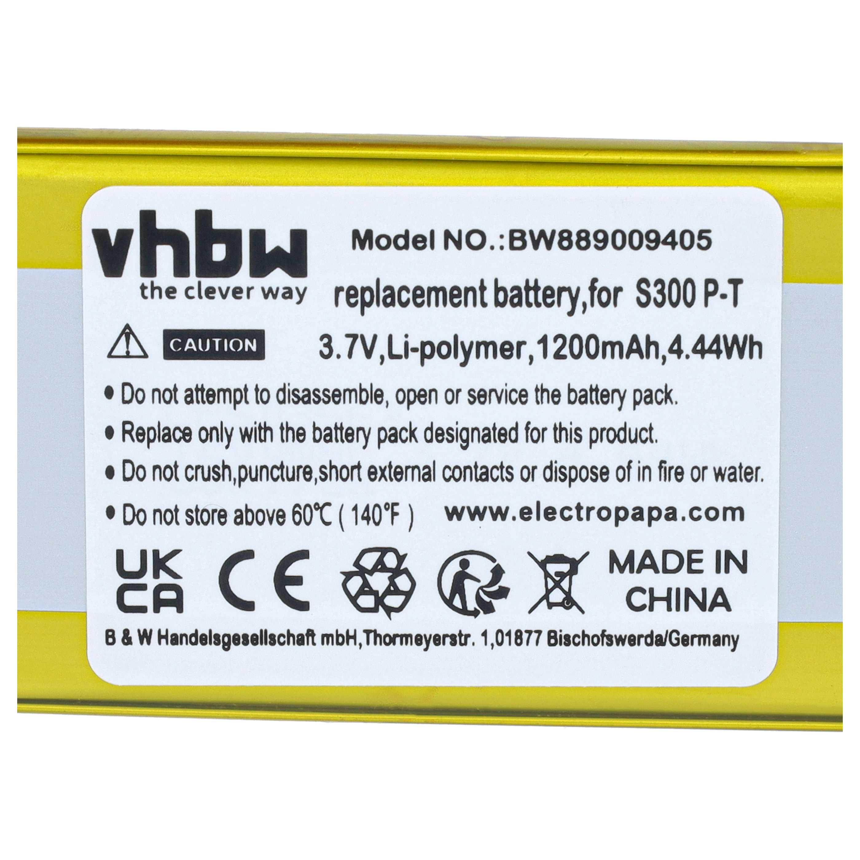 Batteria per bilancia Elicom - 1,2Ah 3,7V Li-Poly