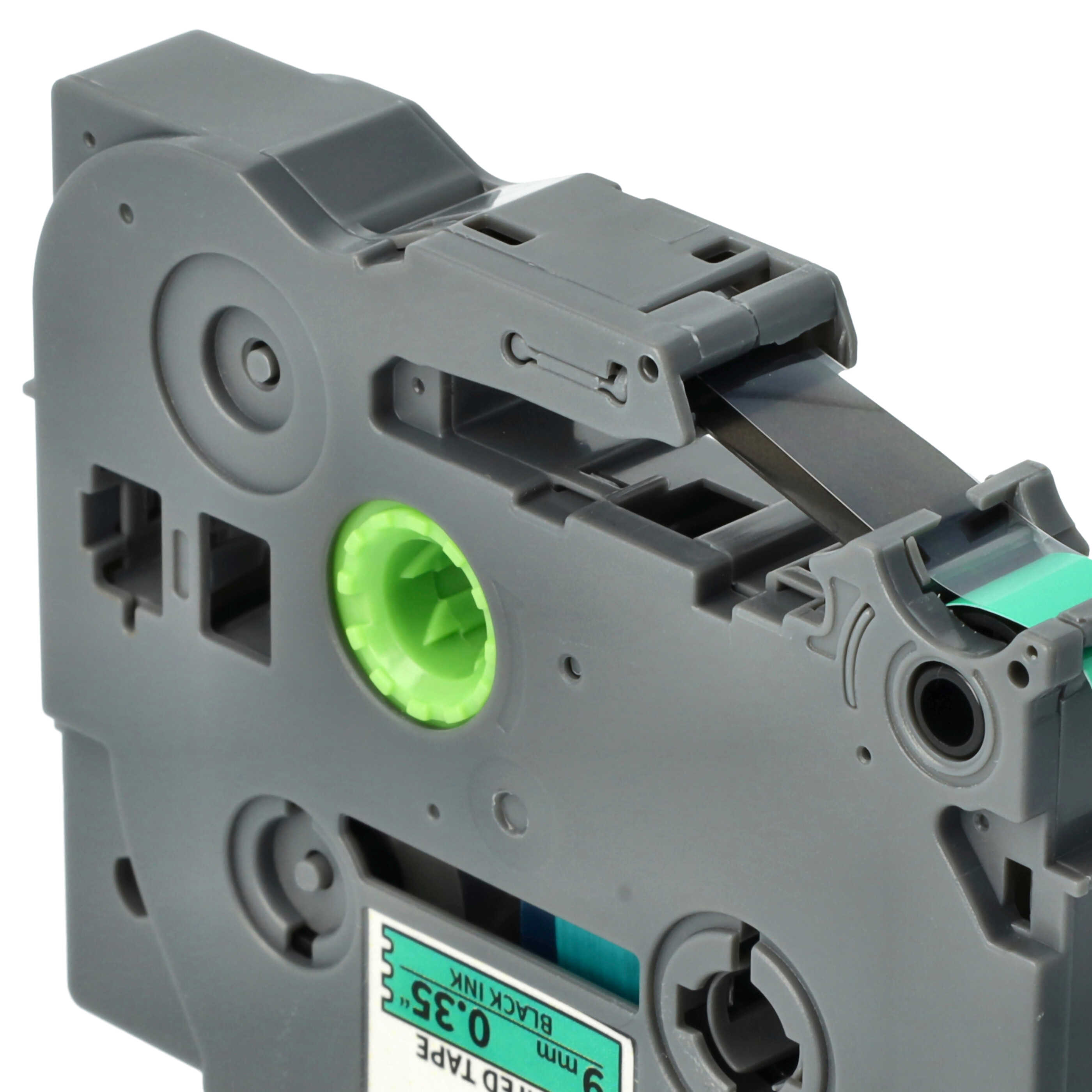 Label Tape as Replacement for Brother TZE-721 - 9 mm Black to Green