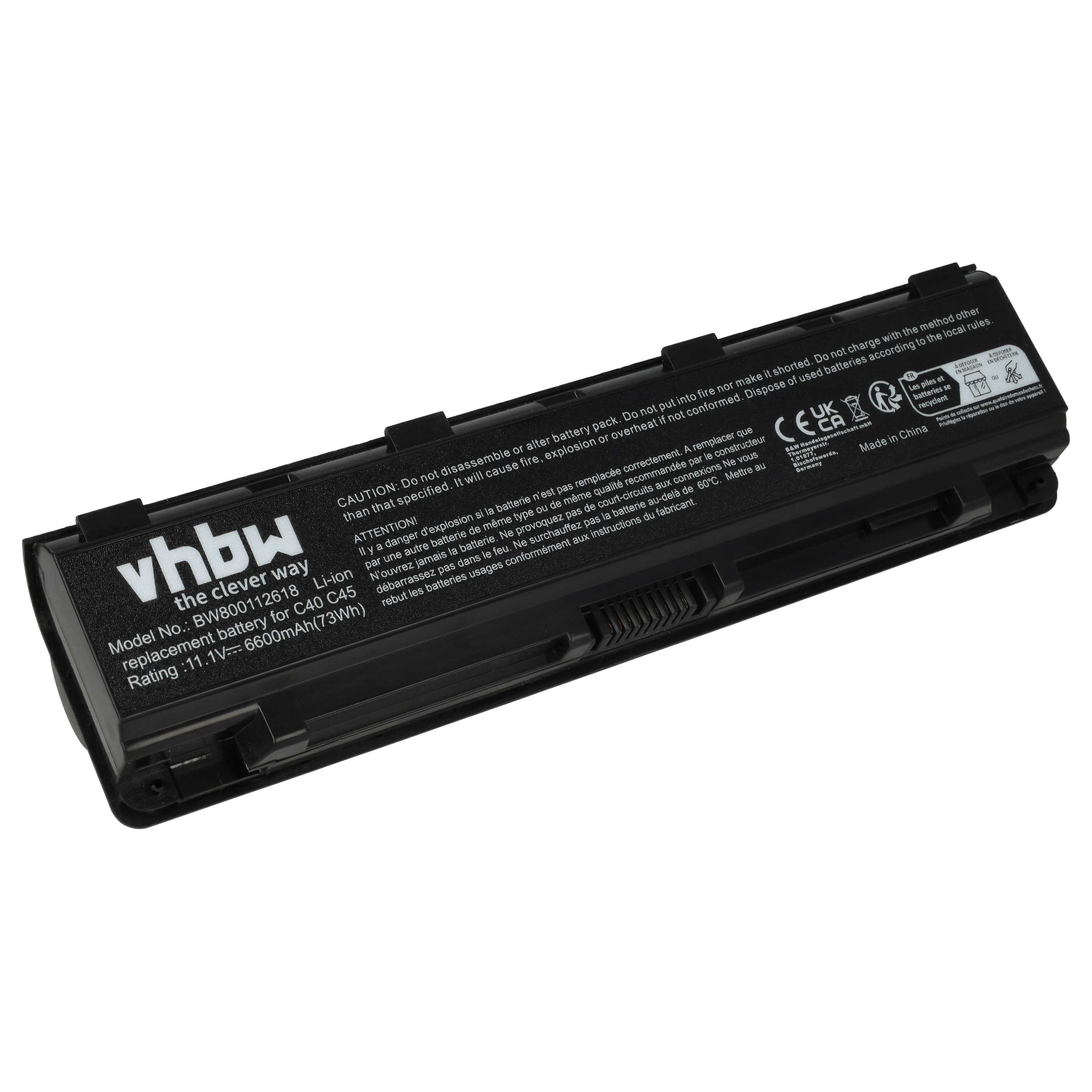 Akumulator do laptopa zamiennik Toshiba PA5109, PA5108, PA5108U-1BRS - 6600 mAh 10,8 V Li-Ion, czarny