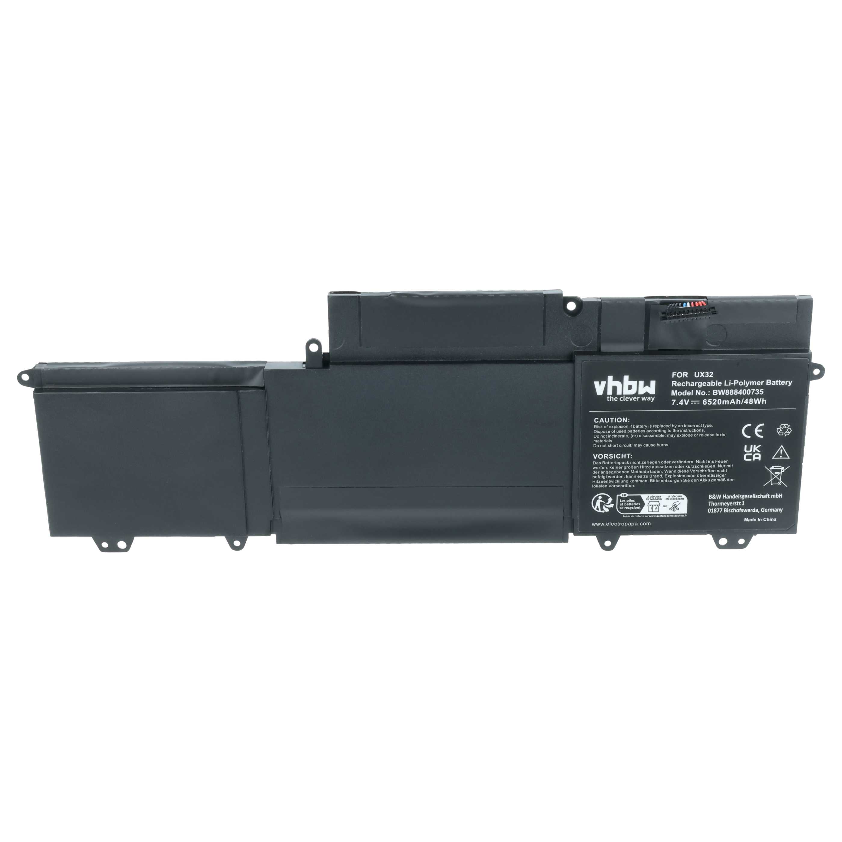 Akumulator do laptopa zamiennik Asus 0B200-00070000, C23-UX32, 0B200-00070100 - 6520 mAh 7,4 V LiPo