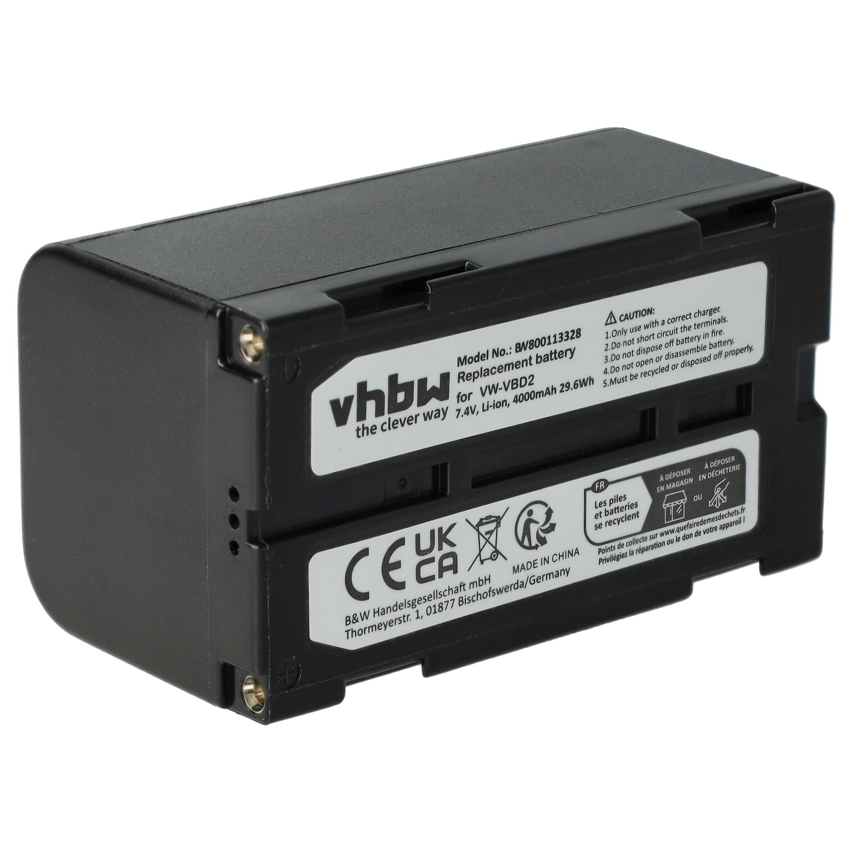 Batteria per videocamera sostituisce Hitachi VM-BPL13J, VM-BPL13A, VM-BPL13, M-BPL30 - 4000mAh 7,4V Li-Ion