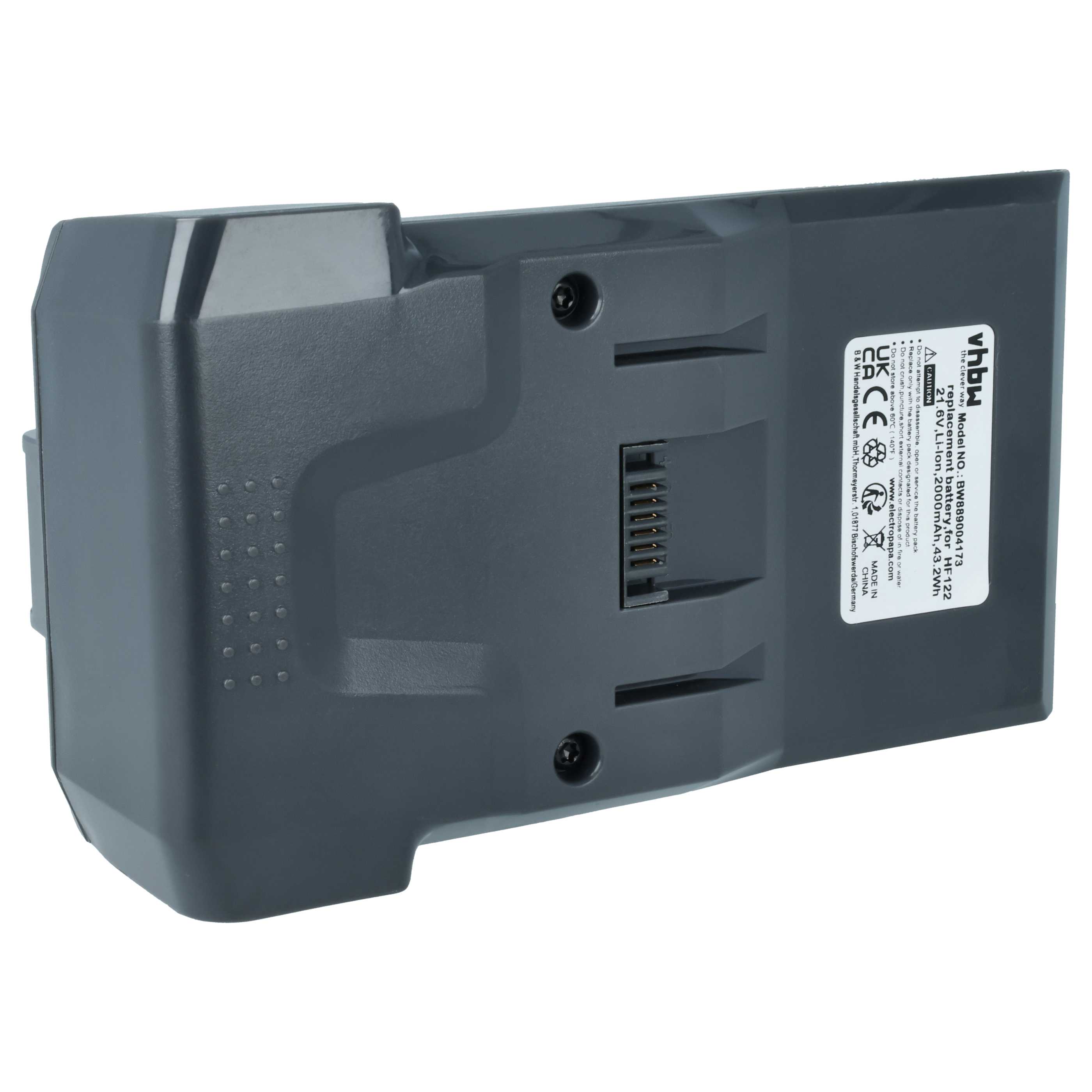 Akku als Ersatz für Hoover B012, 35602208 für Hoover - 2 Ah 21,6V Li-Ion, grau