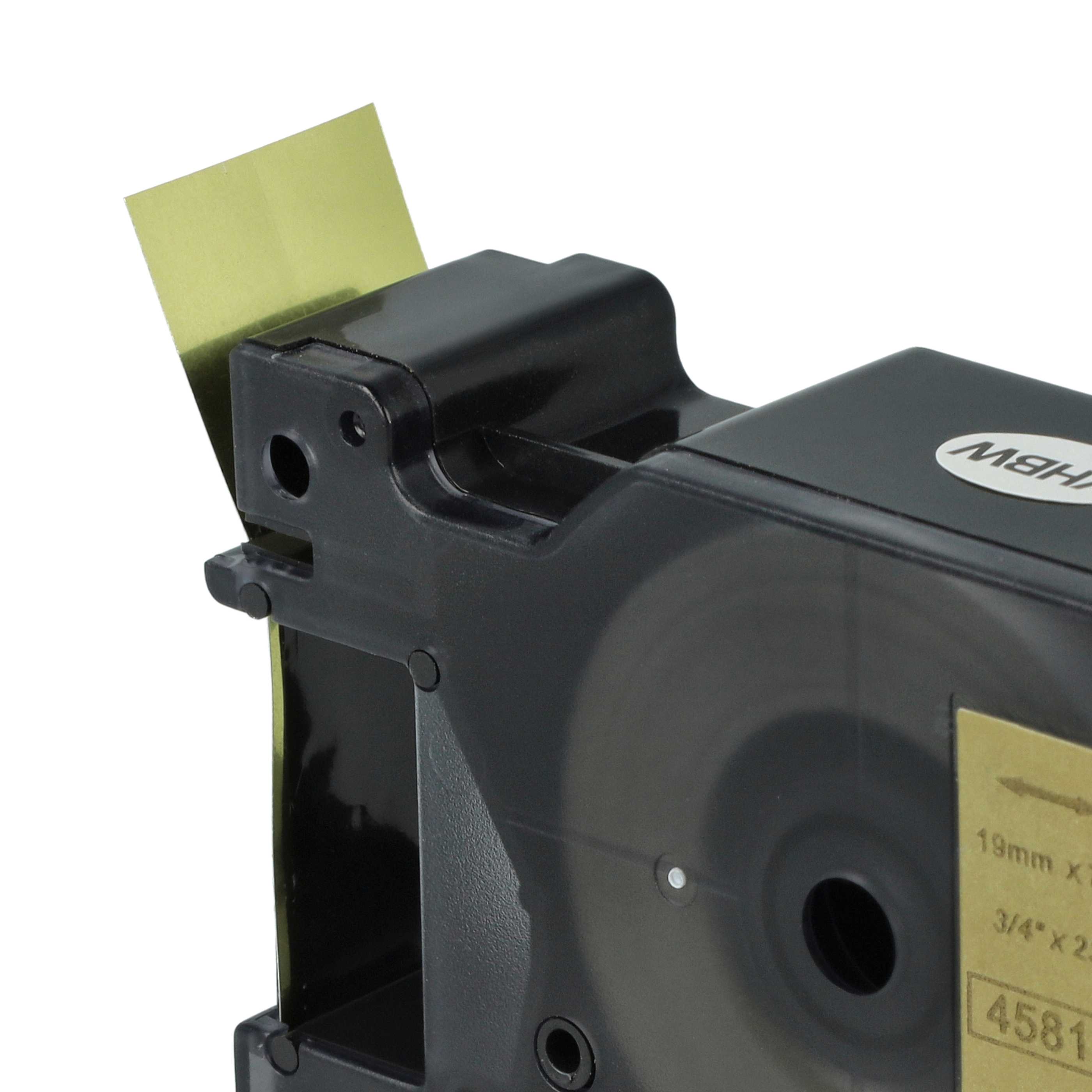 Label Tape replaces Dymo 45813, D1 - 19 mm Black to Gold