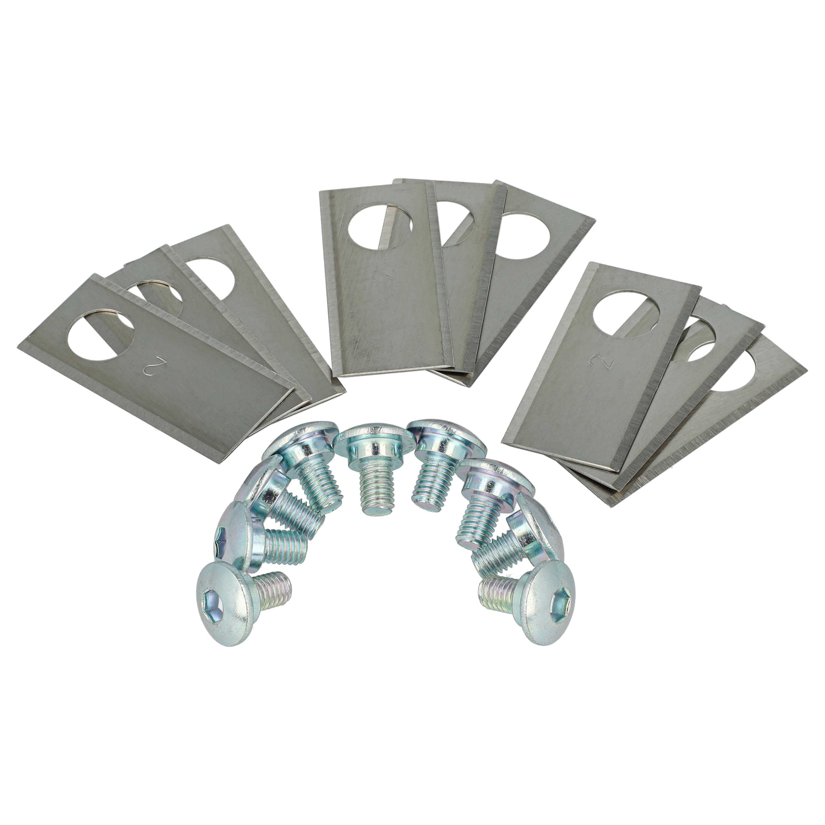 9x Exchange Blade replaces Honda 72515-VP7-C50 Cordless Lawnmower etc.stainless steel, Silver