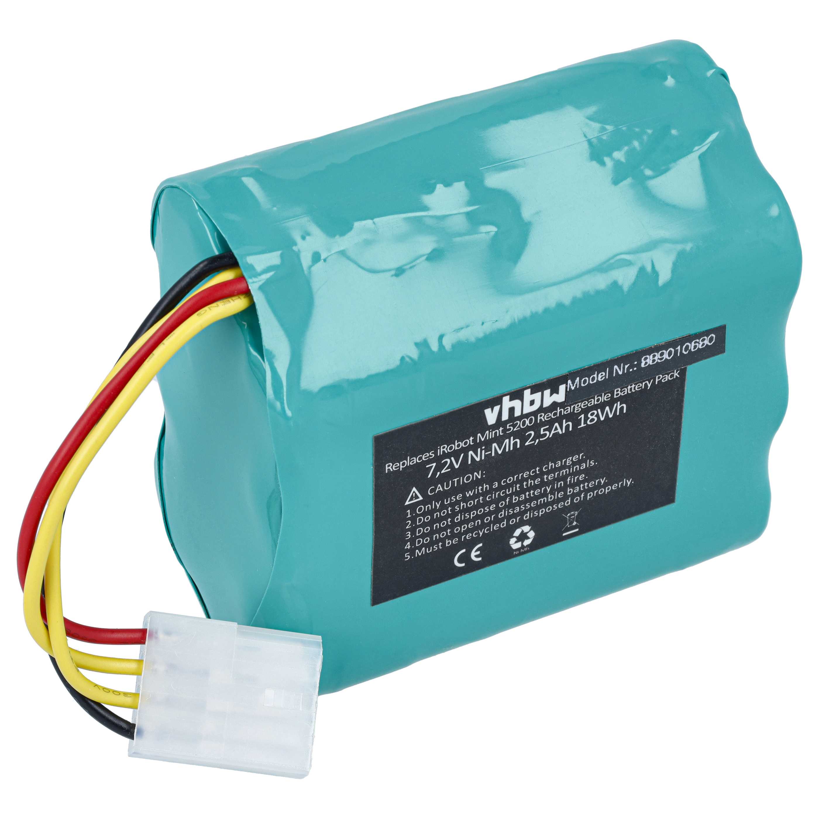 Akku als Ersatz für Neato 945-0005, 945-0024, 945-0006, 205-0001 für Neato Saugroboter - 2500mAh 7,2V NiMH