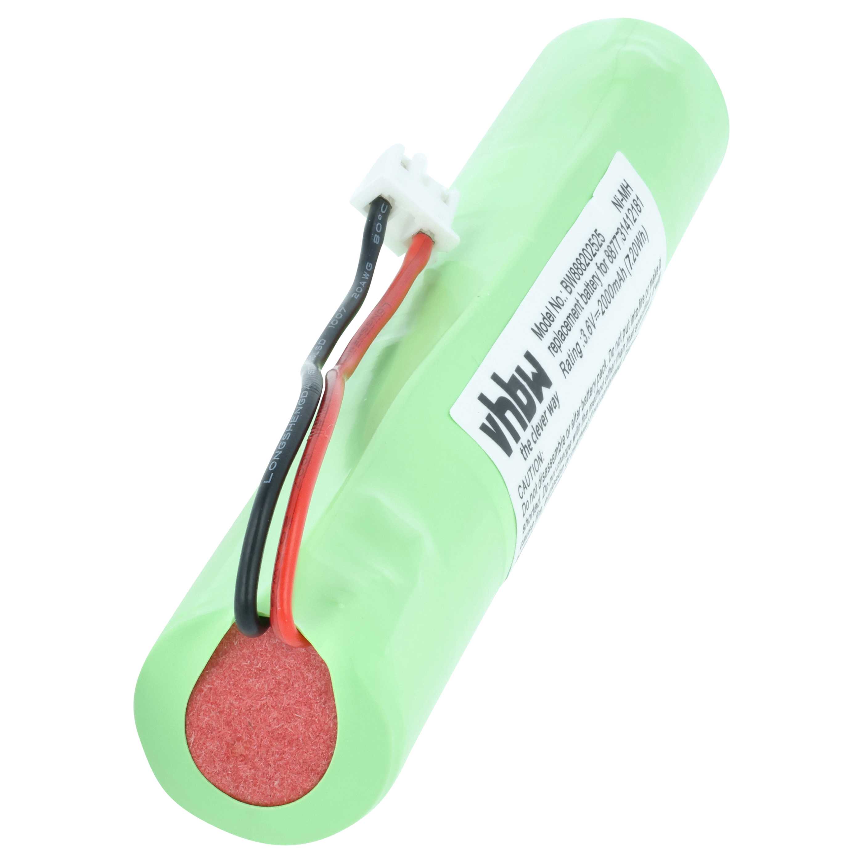 Battery replaces Hurricane 8877731412181 for Hurricane 2000mAh, 3.6V, NiMH