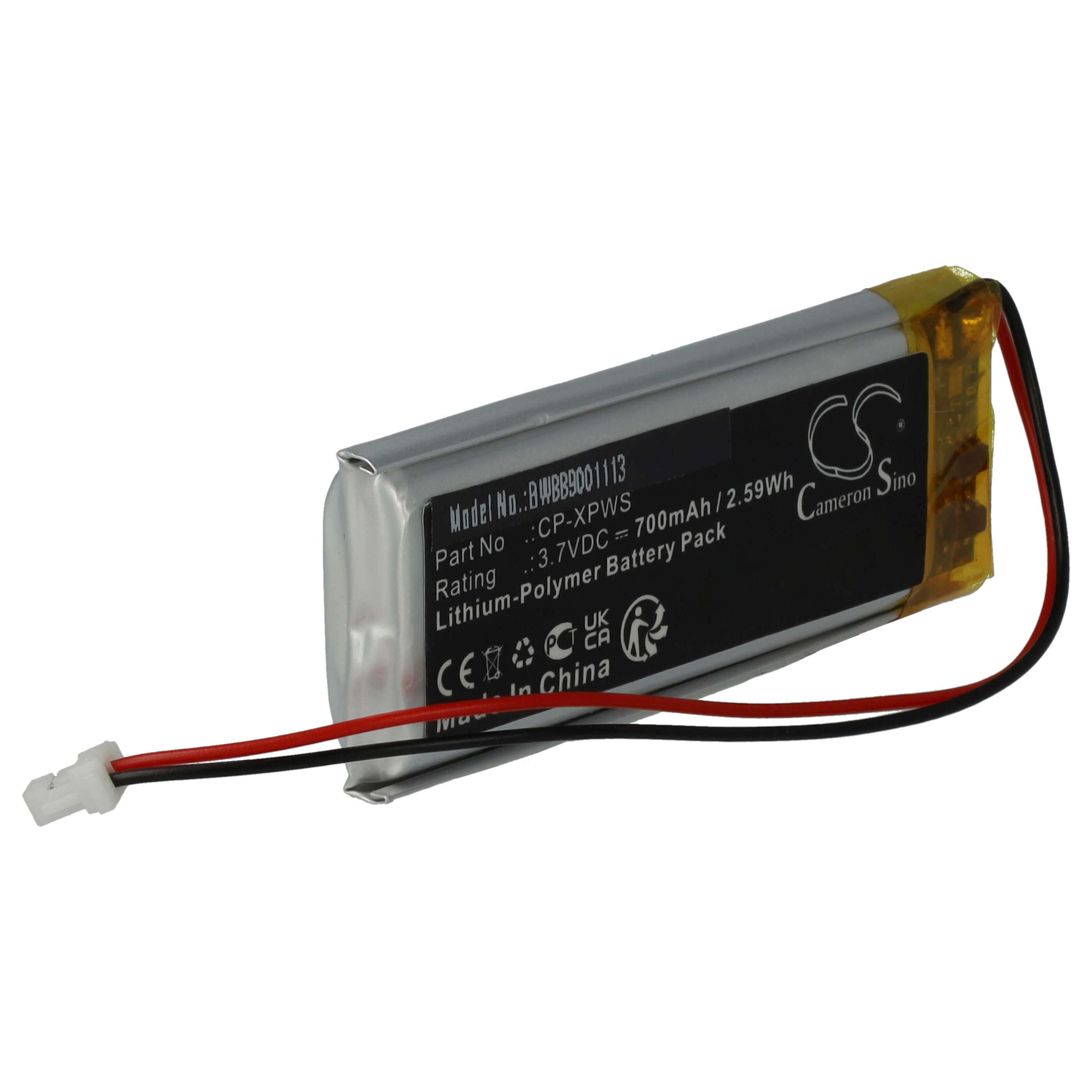 Metal Detector Battery Replacement for XP Deus CP-XPWS - 700mAh 3.7V Li-polymer