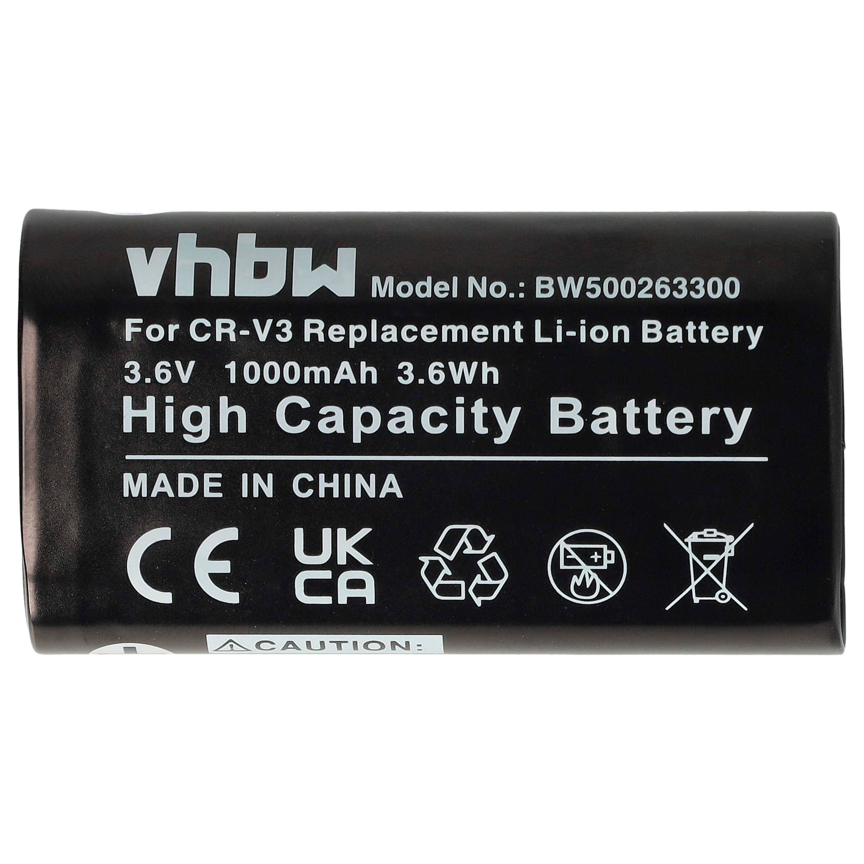 Kamera-Akku als Ersatz für RV3, RCR-V3, LB01, LB-01, CR-V3P, CR-V3 - 1000mAh 3,6V Li-Ion