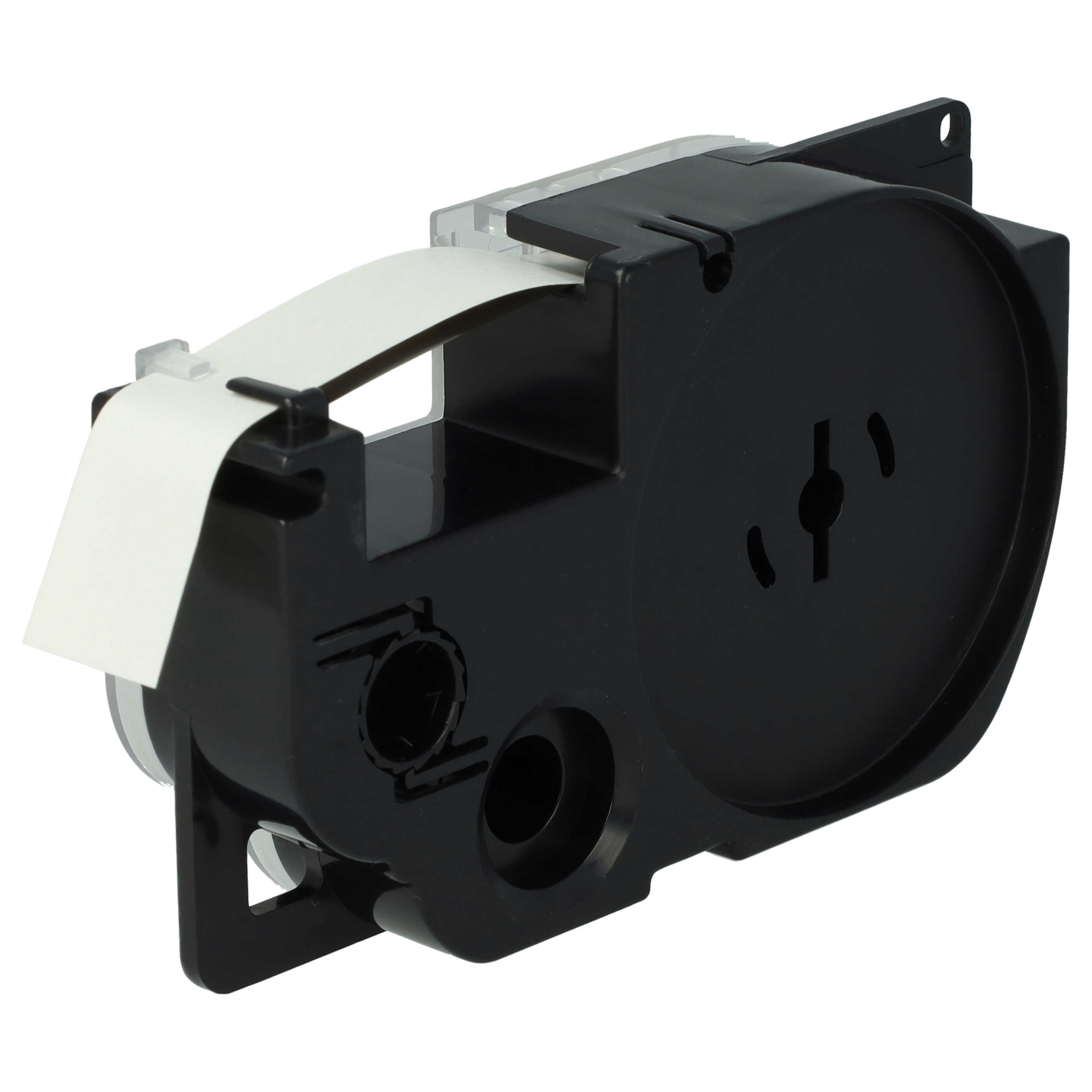 50x Label Tape replaces Casio XR-12WE, XR-12WE1 - 12 mm Black to White