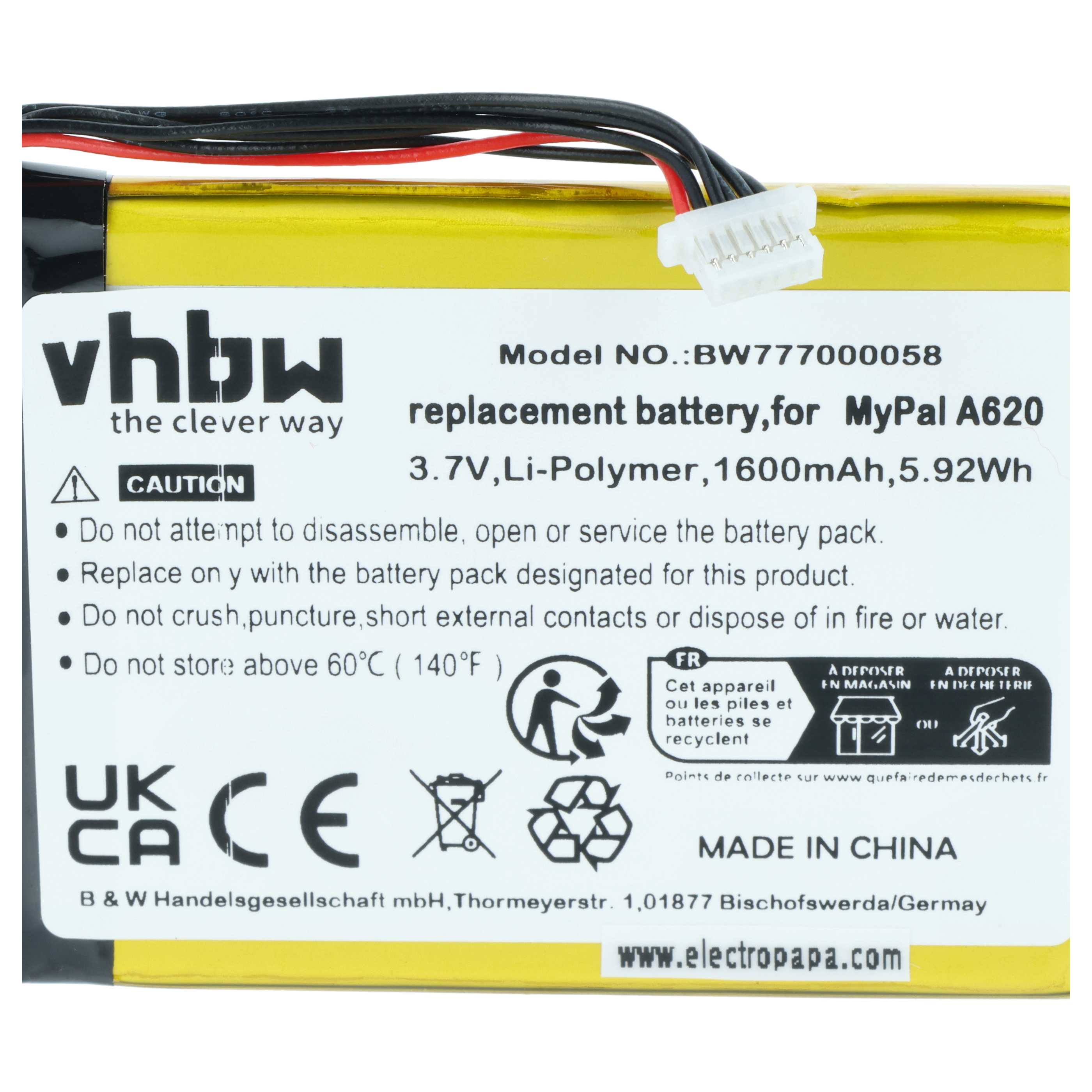 Batterie remplace Asus 029521-83159-7, B521103 téléphone portable Asus - 1500mAh 3,7V Li-polymère