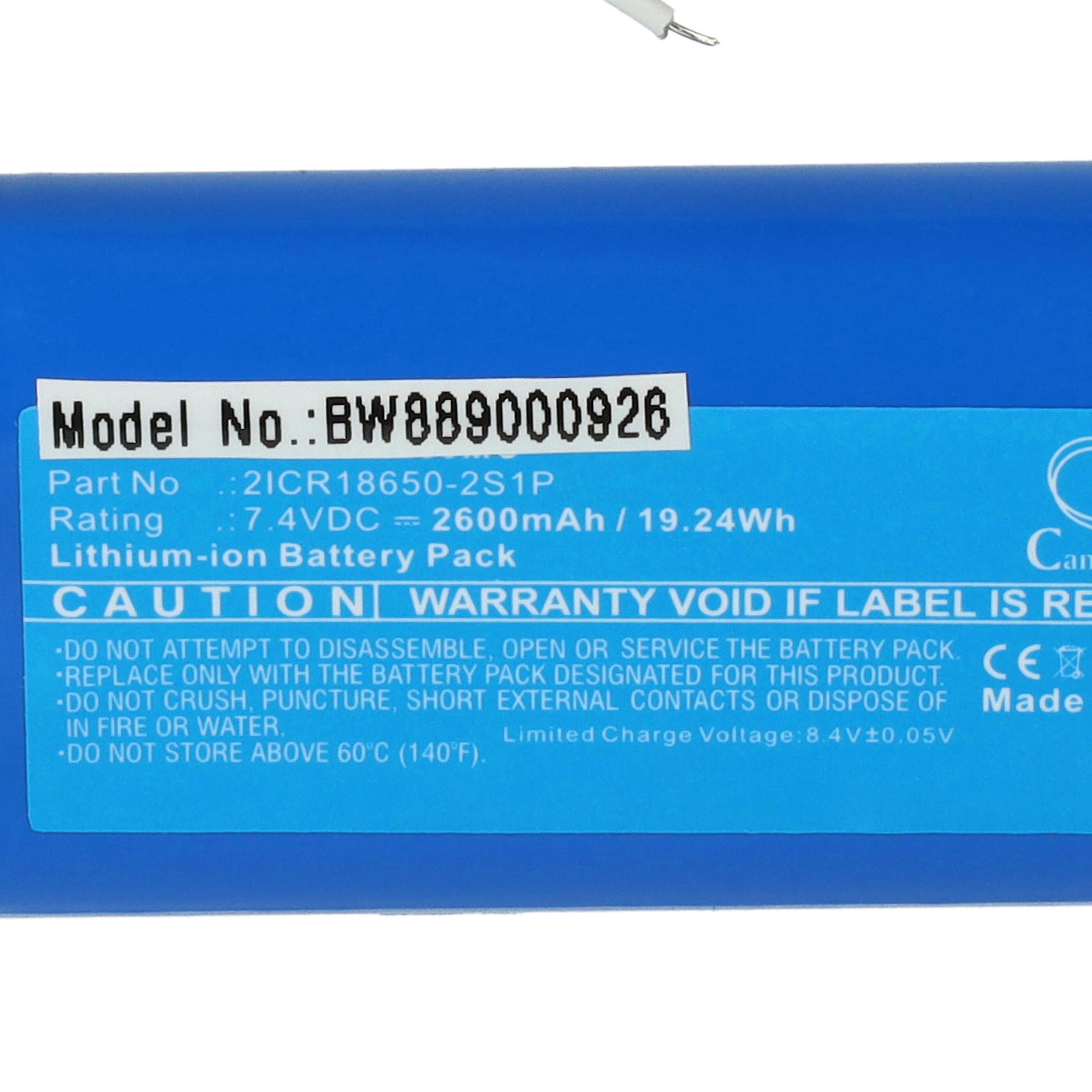 Gimbal Stabiliser Battery Replacement for DJI 2ICR18650-2S1P - 2600mAh 7.4V Li-Ion