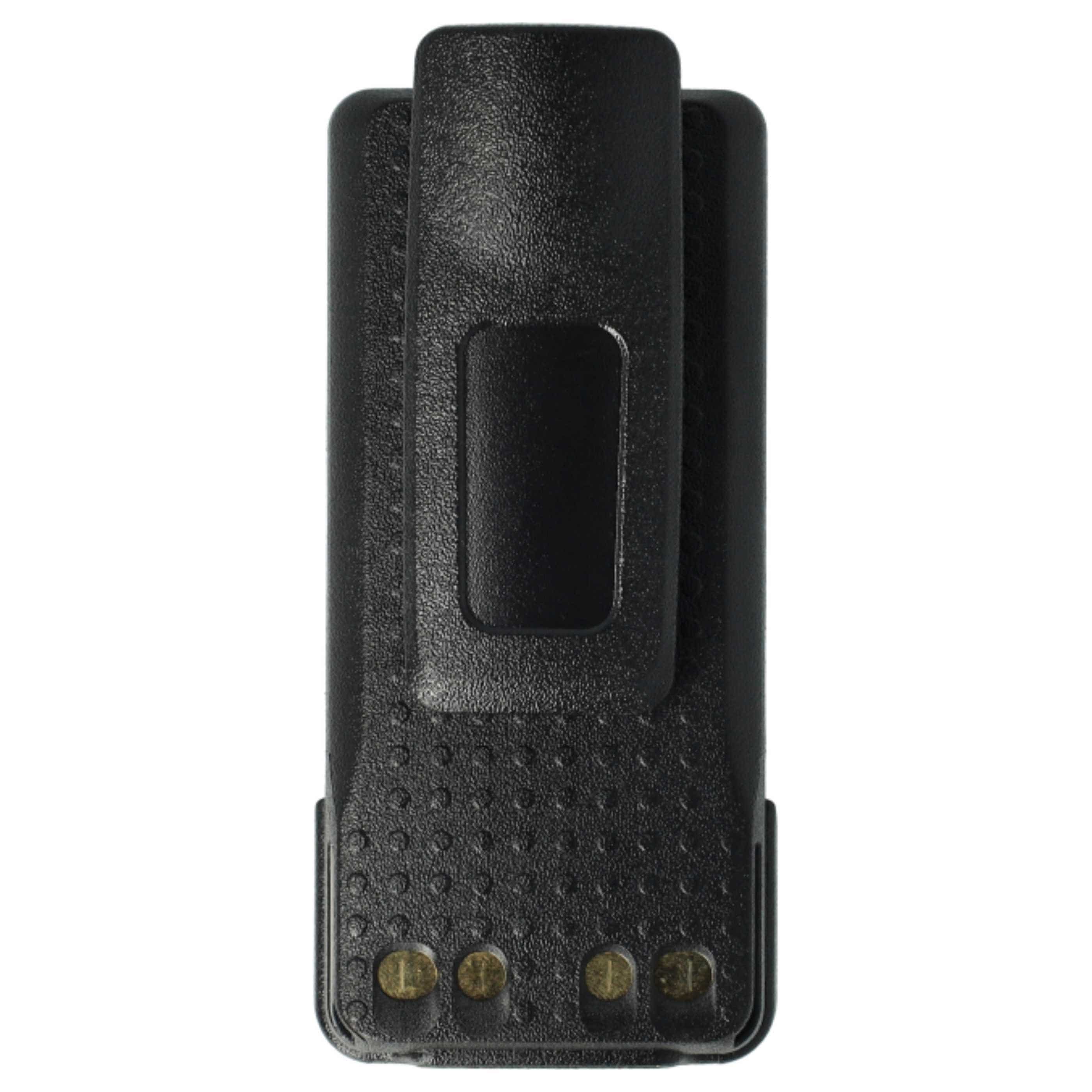 Radio 2x Battery replaces Motorola PMNN4406, PMNN4406BR, PMNN4409 - 2600 mAh 7.4 V Li-Ion + Belt Clip