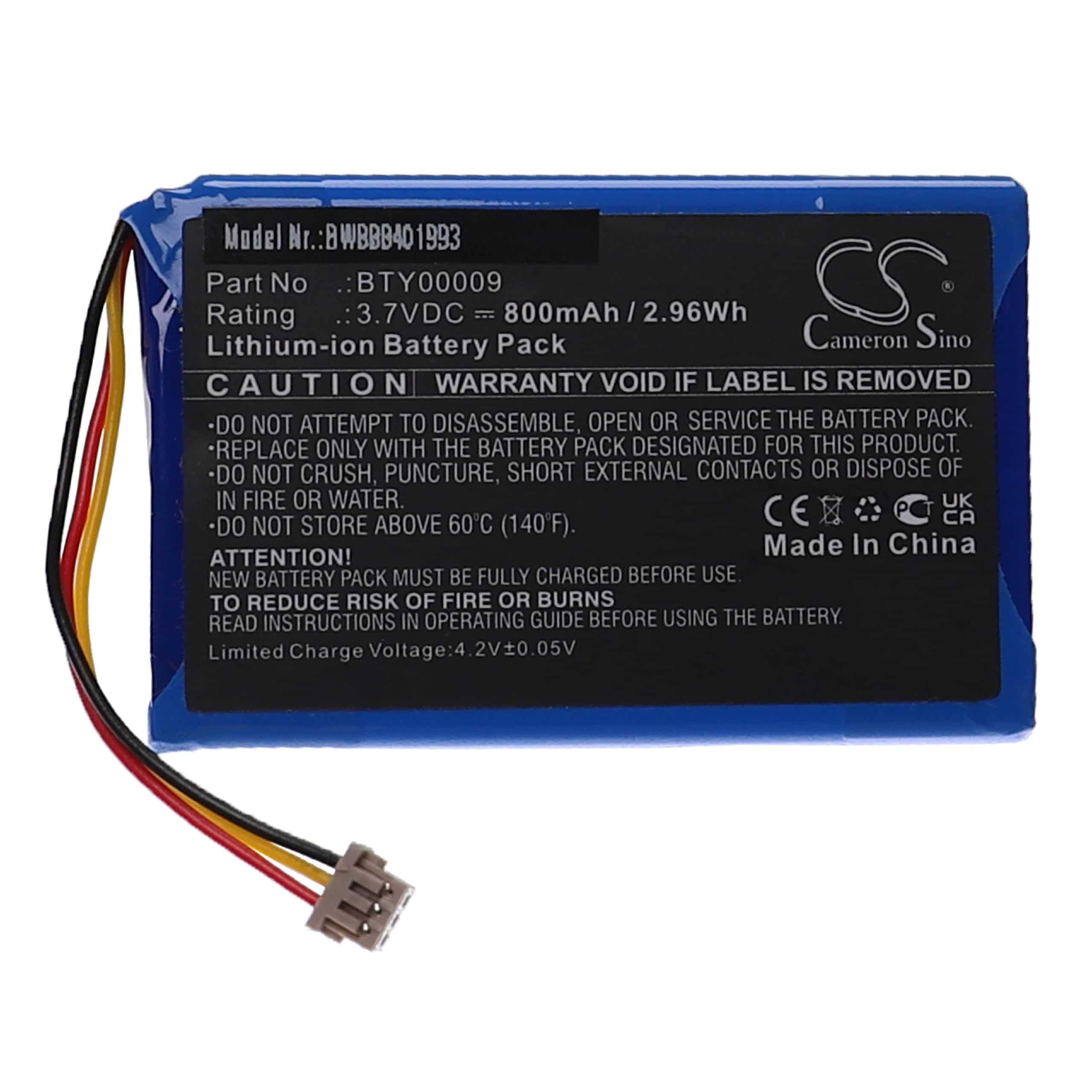 Card Reader Battery Replacement for Ingenico BTY00009, FPS16020002419 - 800mAh 3.7V Li-Ion