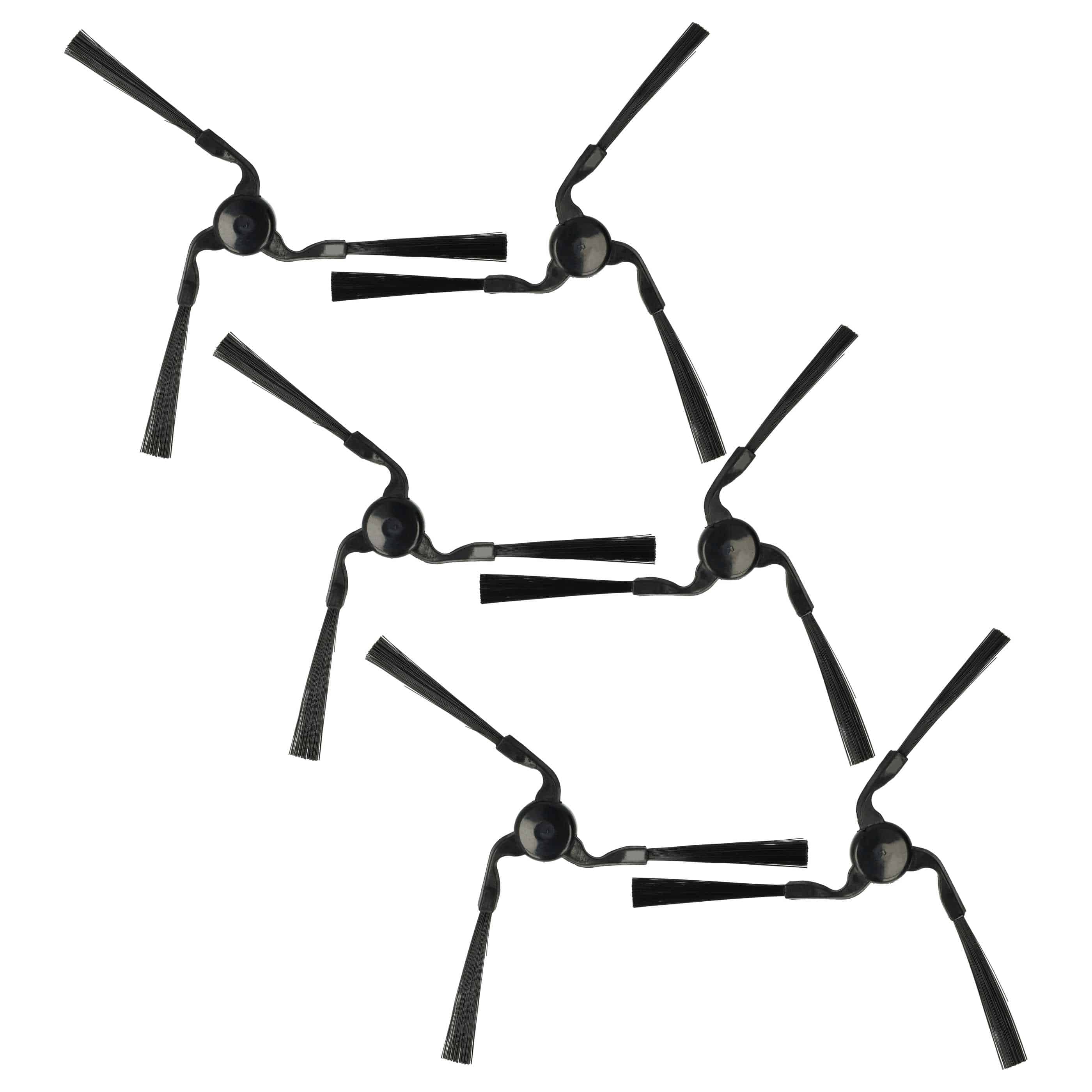 6x Side Brush replaces Miele 9724010, RX1-SB, RX-SB2 for Miele Robot Vacuum Cleaner etc. - 3-armed, black