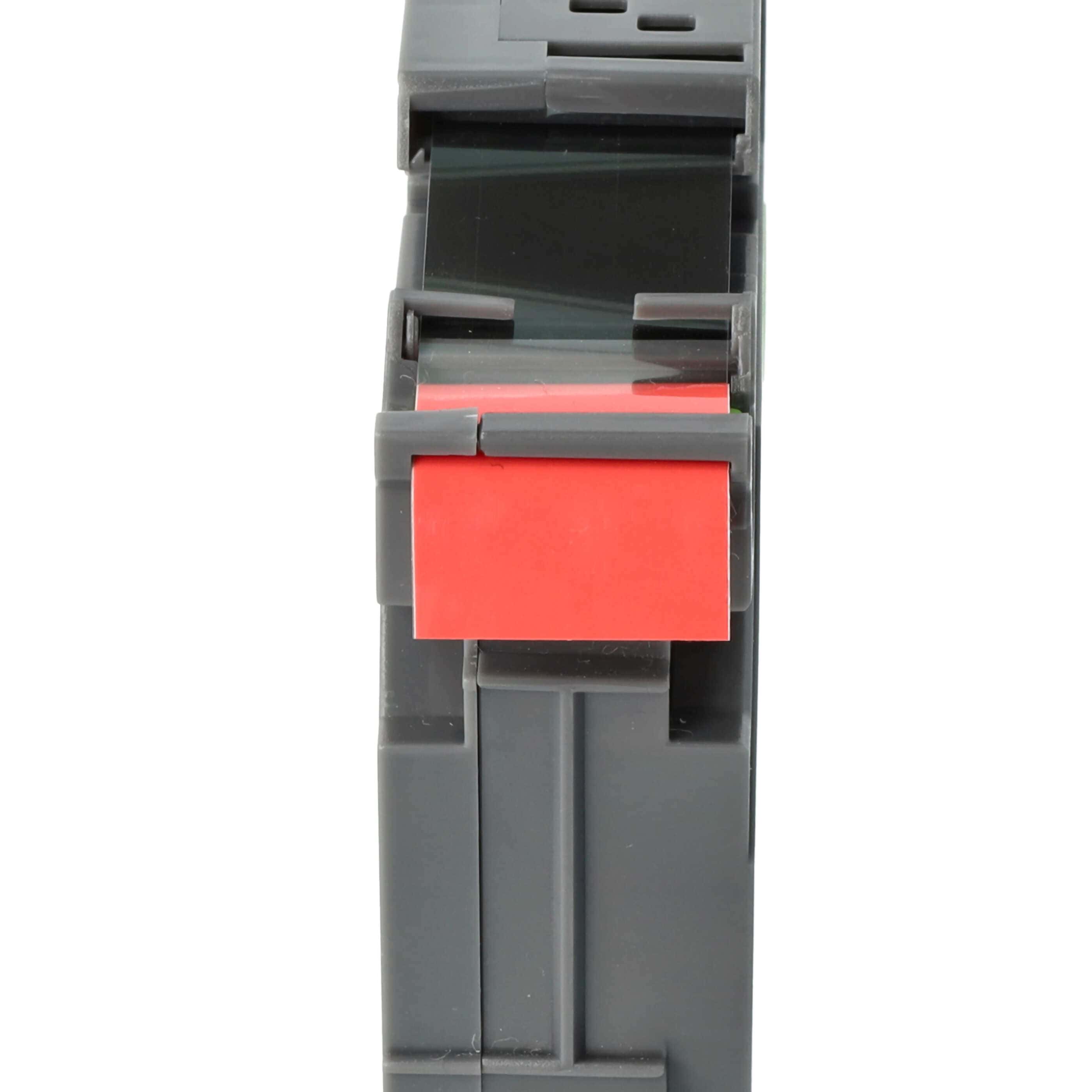 Schriftband als Ersatz für Brother TZ-441, TZE-441 - 18mm Schwarz auf Rot