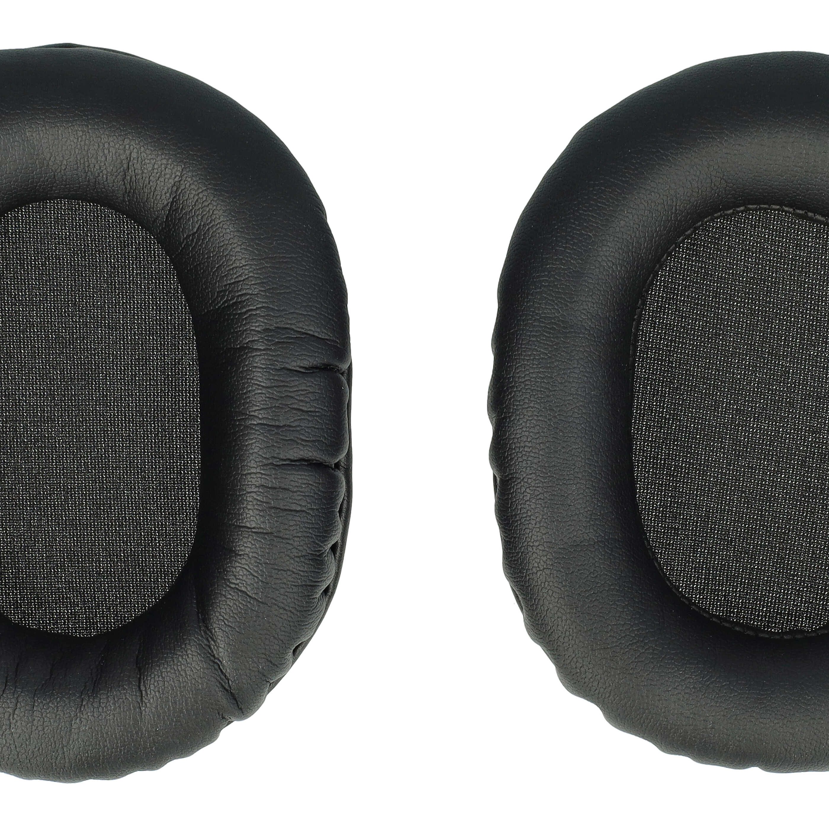 2x Ear Pads suitable for Teufel MASSIVE Headphones etc. - foam / synthetic leather, 2 mm thick