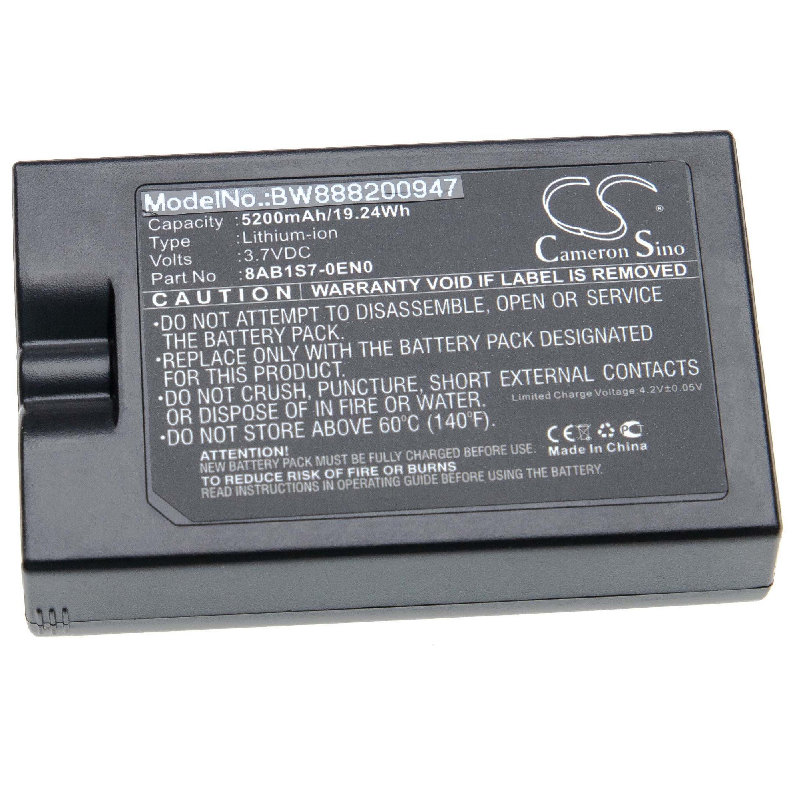 Batterie remplace Ring 8AB1S7-0EN0 pour interphone, caméra de sonnette - 5200mAh 3,7V Li-ion