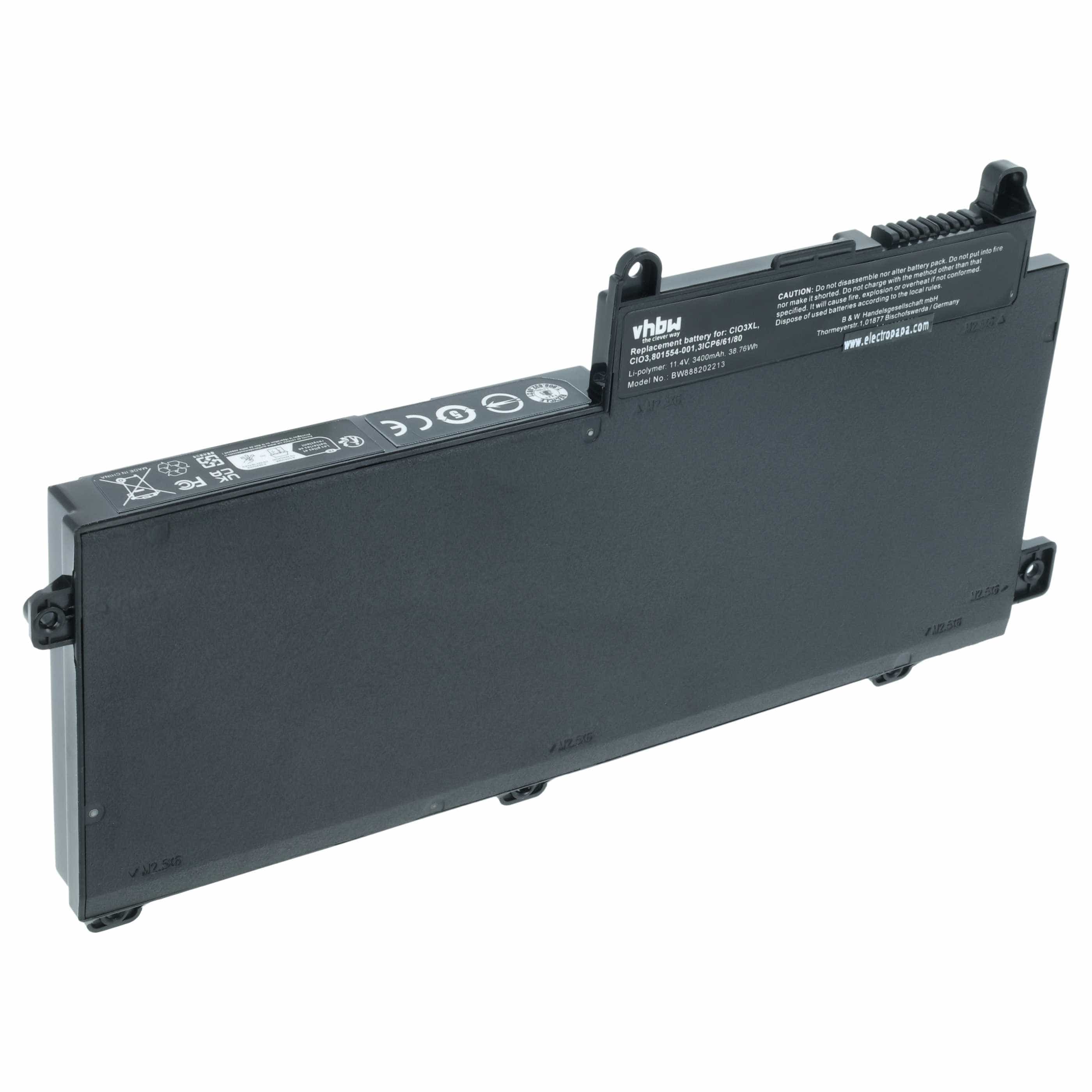 Akumulator do laptopa zamiennik HP 801517-222, 801517-221, 801517-232, 801517-231 - 3400 mAh 11,4 V LiPo