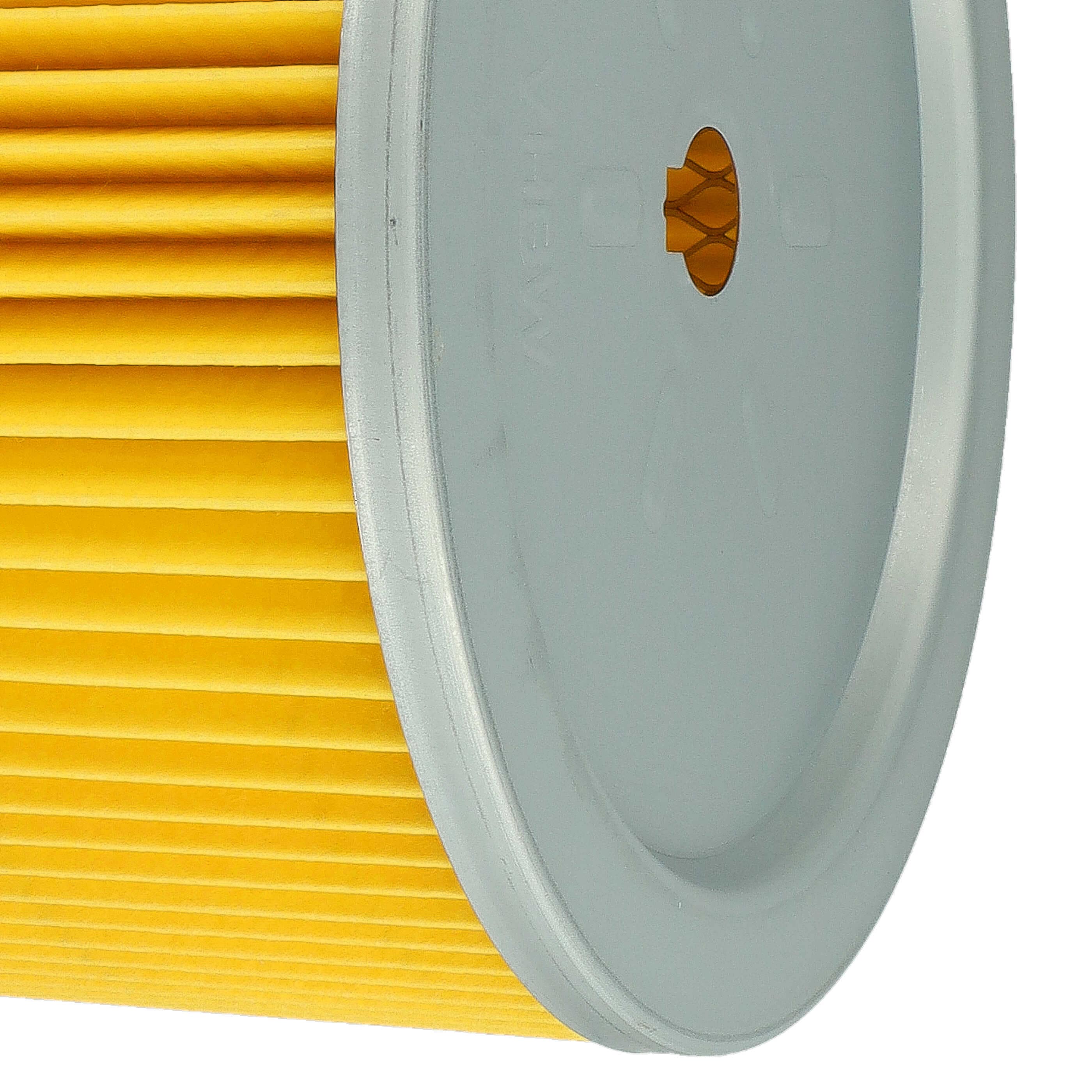 2x cartridge filter replaces Bosch 2 607 432 001, 2607432001 for Bosch Vacuum Cleaner, black / silver / yellow