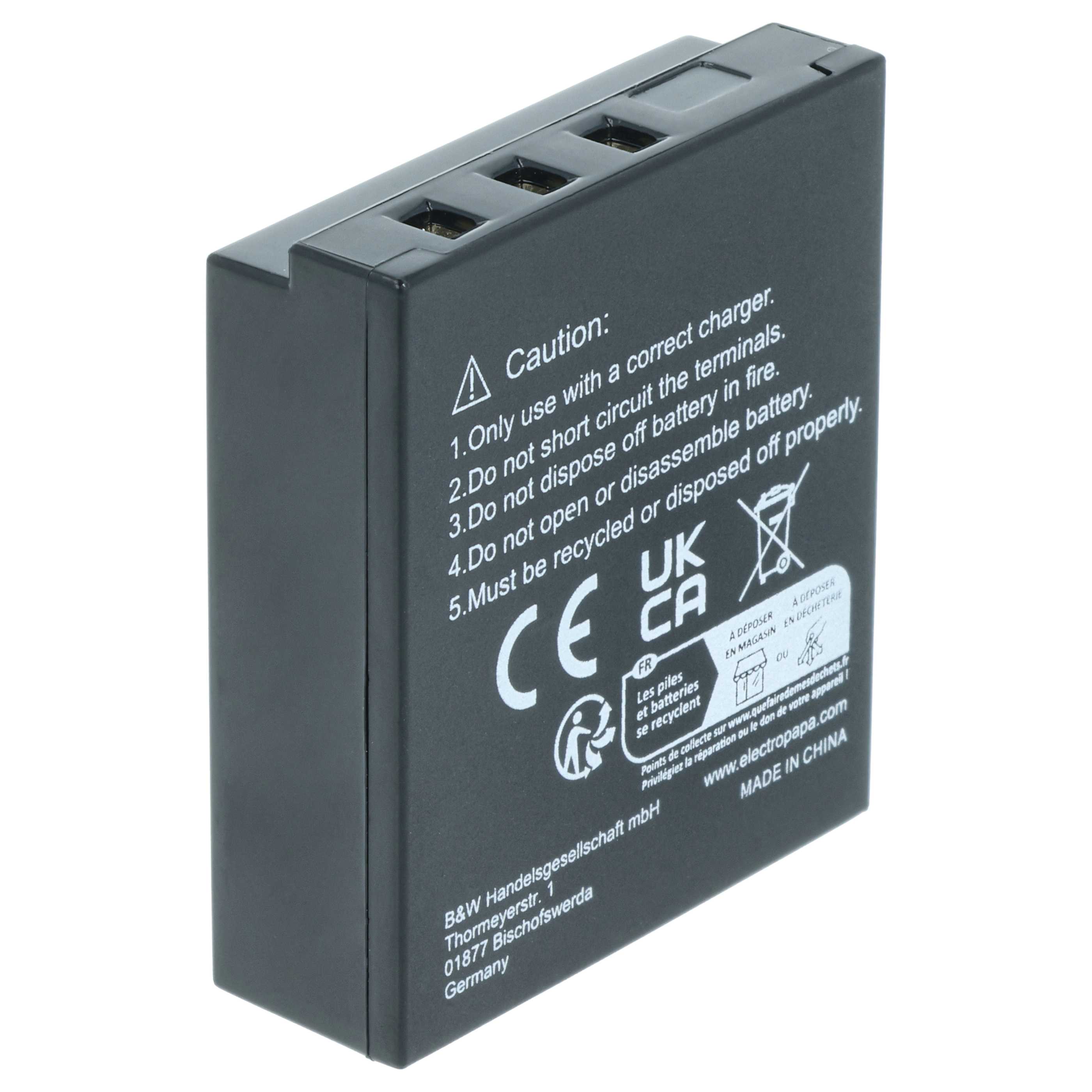 2x Battery replaces Leica 18706, EA-DC-8, BP-DC8, BP-DC8E - 1100mAh, 3.6V, Li-Ion