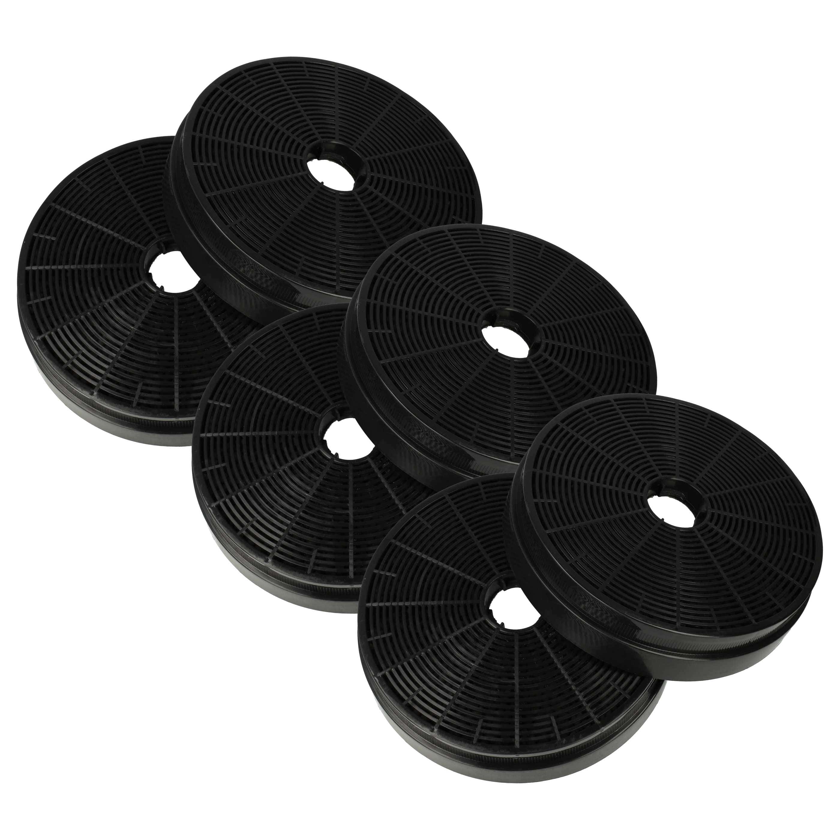 6x Filtres à charbon actif remplace Klarstein 10030727, CGCH3 pour hotte Klarstein