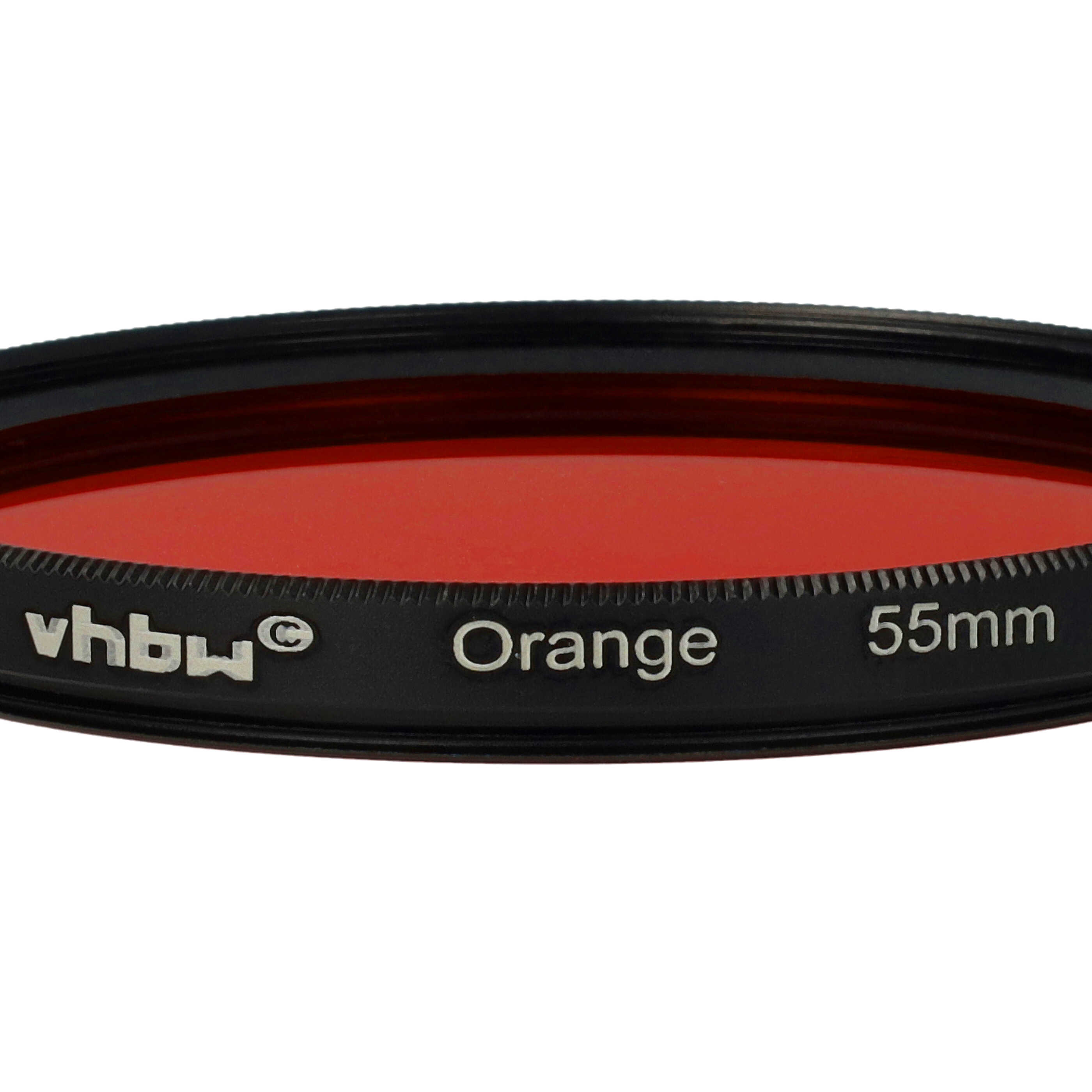 Coloured Filter, Orange suitable for Camera Lenses with 55 mm Filter Thread - Orange Filter