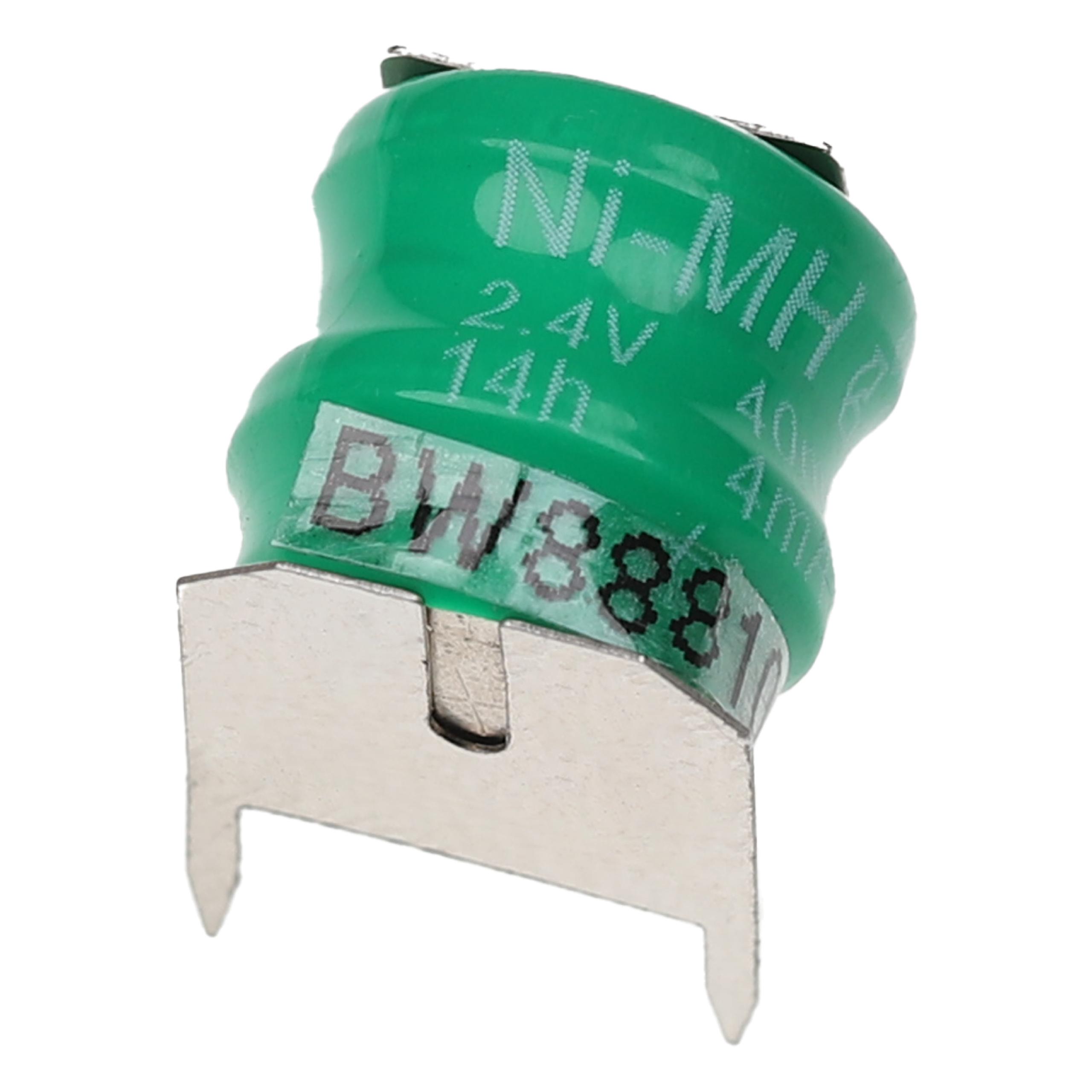 Akumulator guzikowy (2x ogniwo) typ V40H 3 pin do modeli, lamp solarnych itp. zam. V40H - 40 mAh 2,4 V NiMH