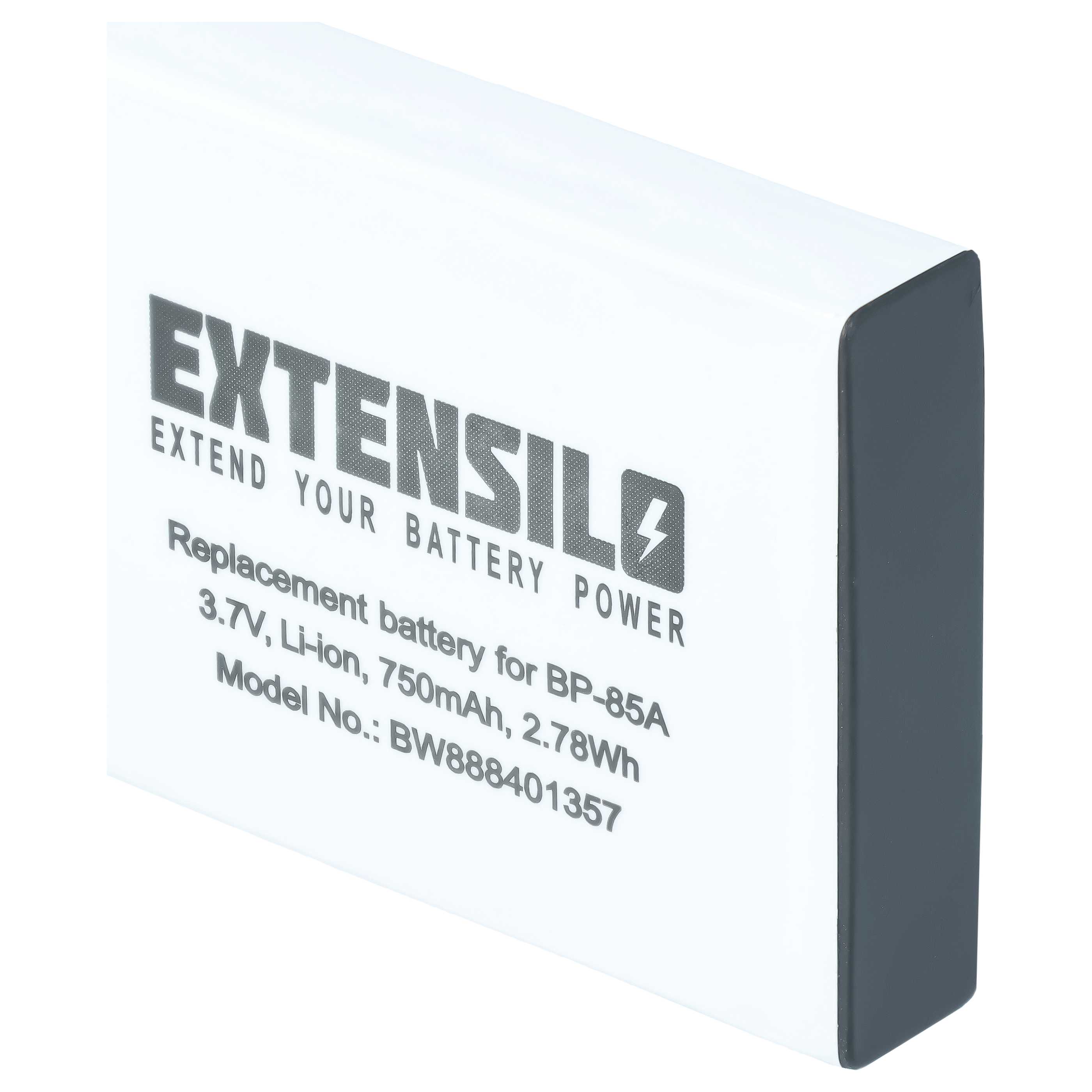 2x Battery replaces Samsung BP-85a, BP85a, EA-BP85a, IA-BP85a - 750mAh, 3.7V, Li-Ion