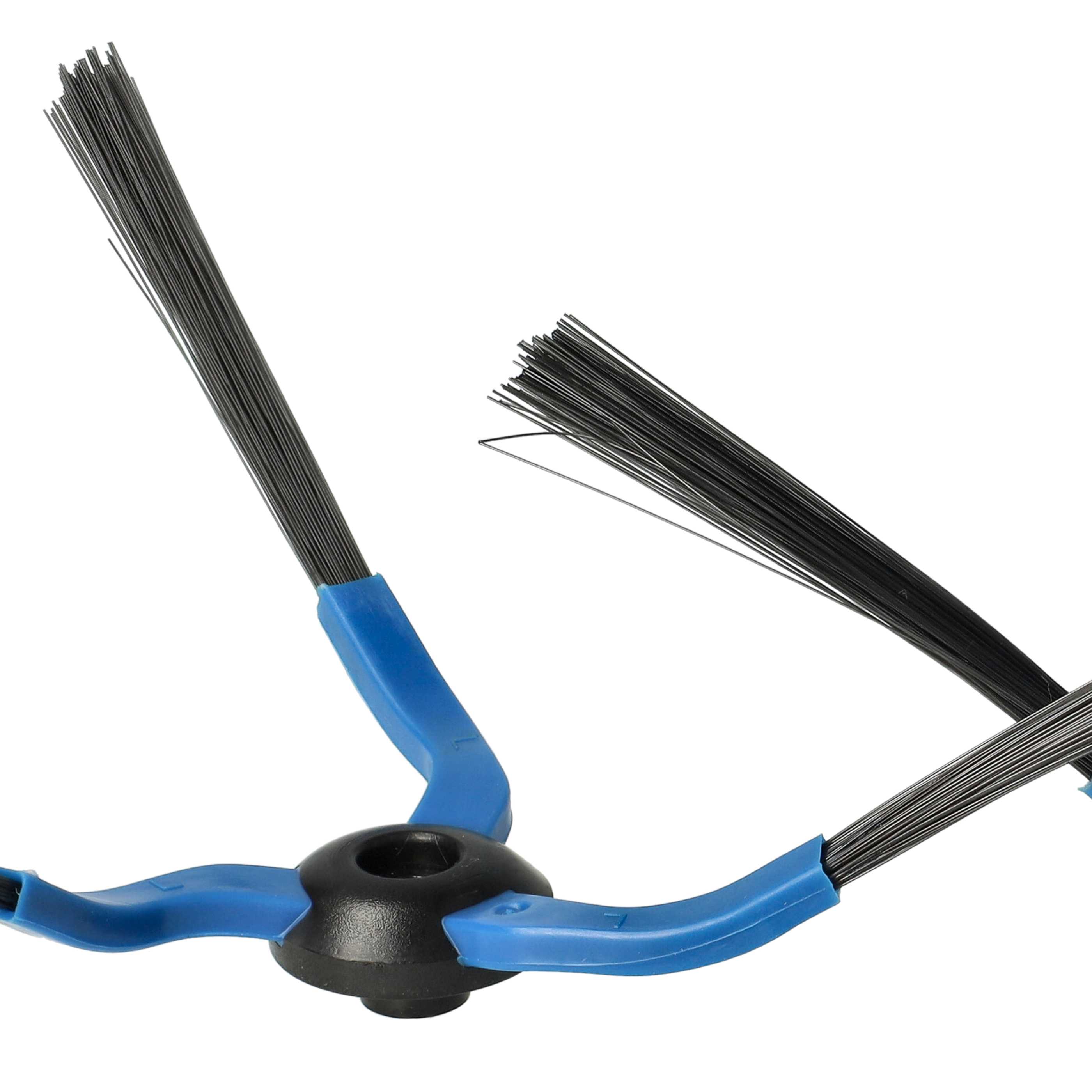 4x Spazzola laterale (dx/sx) a 3 bracci per robot aspirapolvere Samsung SR87xx - nero / blu