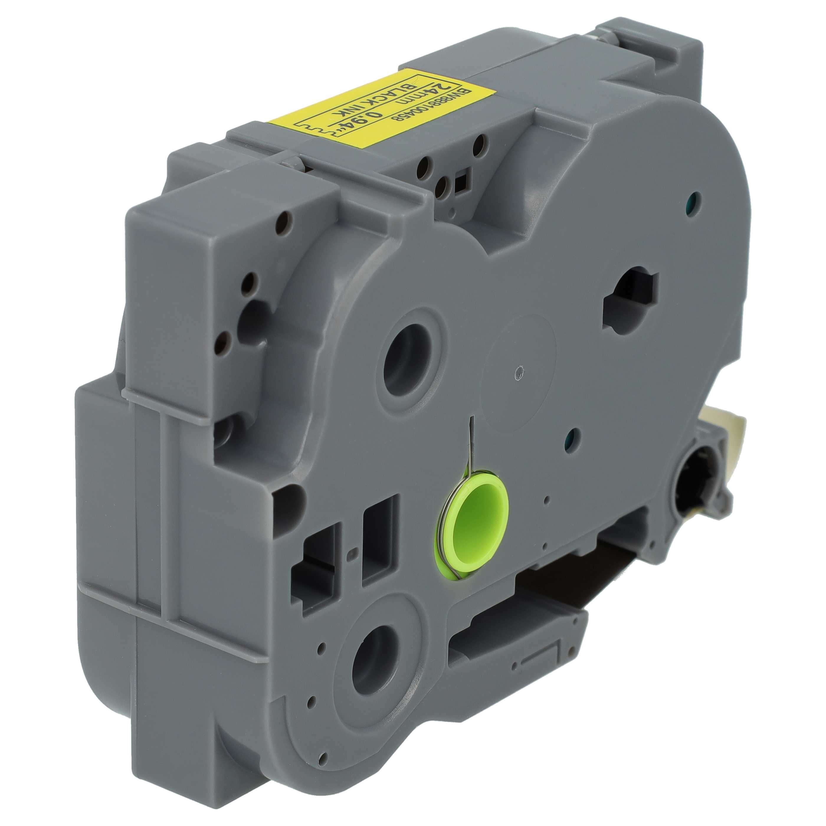 5x Label Tape replaces Brother TZE-S651 - 24 mm Black to Yellow, Extra Stark