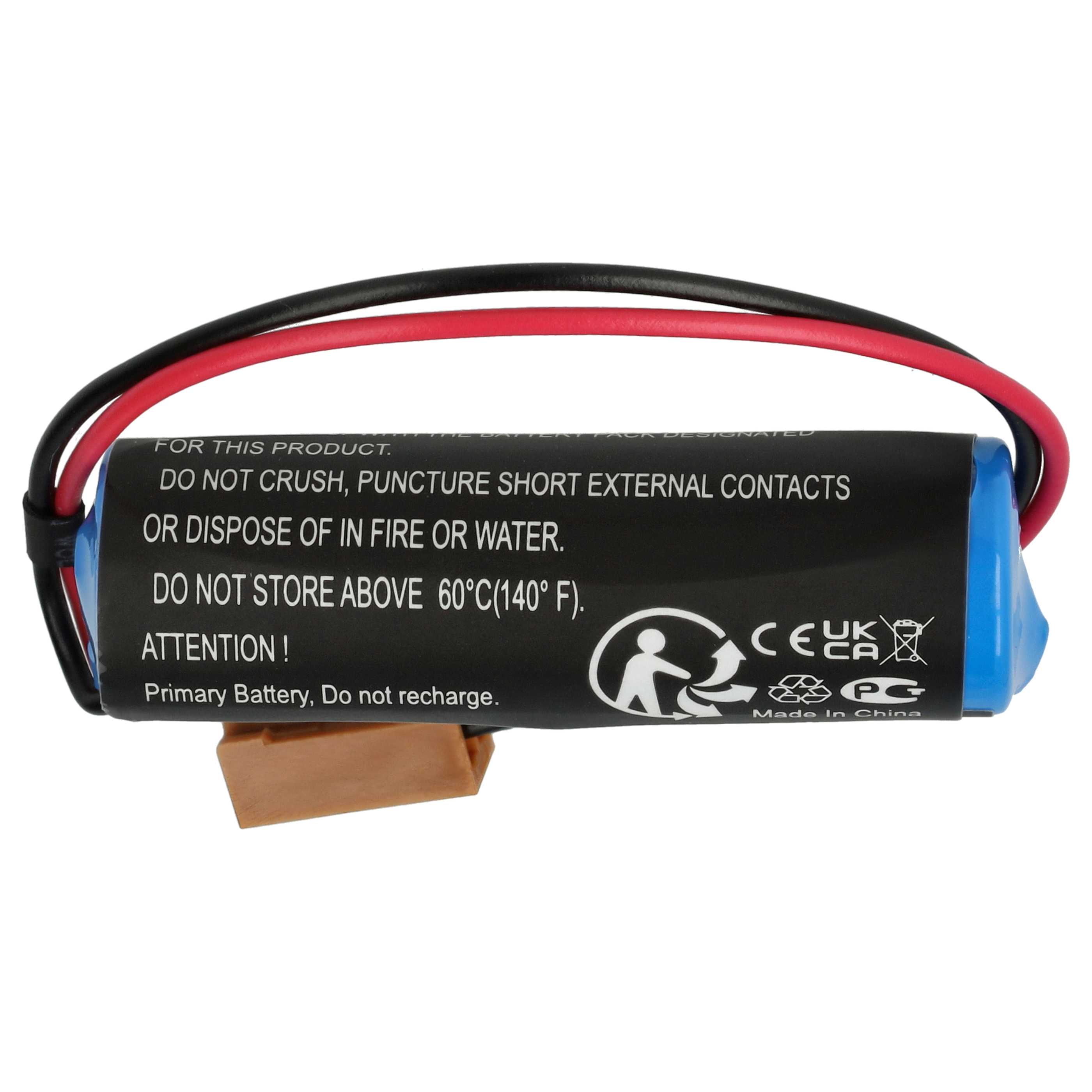 Batería reemplaza Toshiba ER6V, ER14500 para dispositivo medición (2000 mAh, 3,6 V, Li-MnO2)