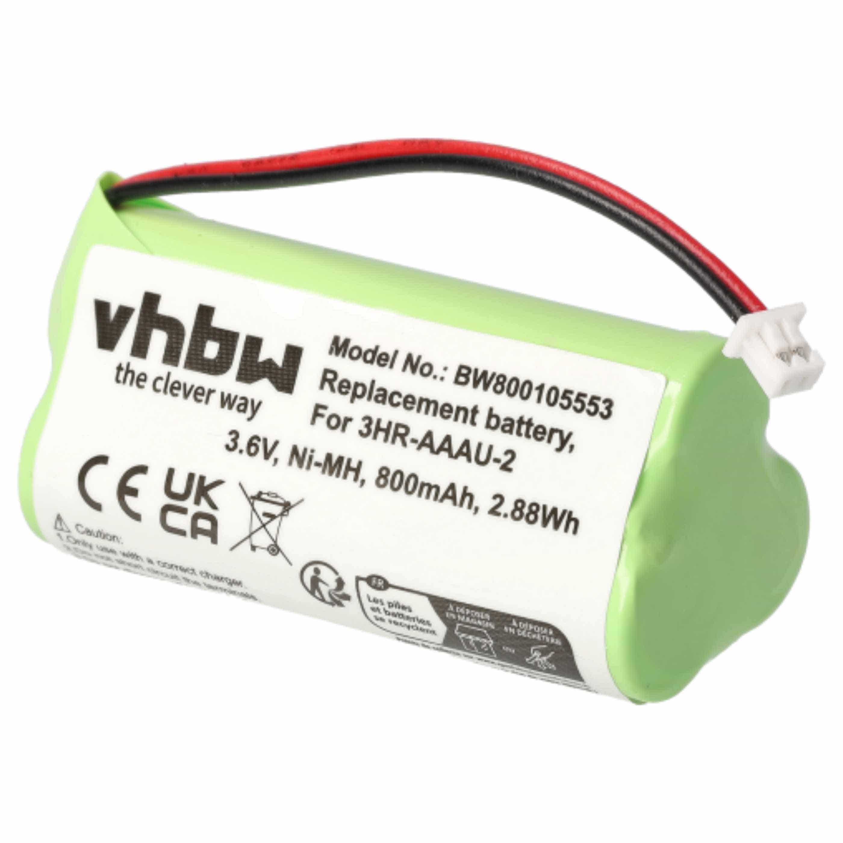 3x Batteries remplace Bang & Olufsen 3HR-AAAU-2 pour téléphone Bang & Olufsen - 700mAh 3,6V NiMH